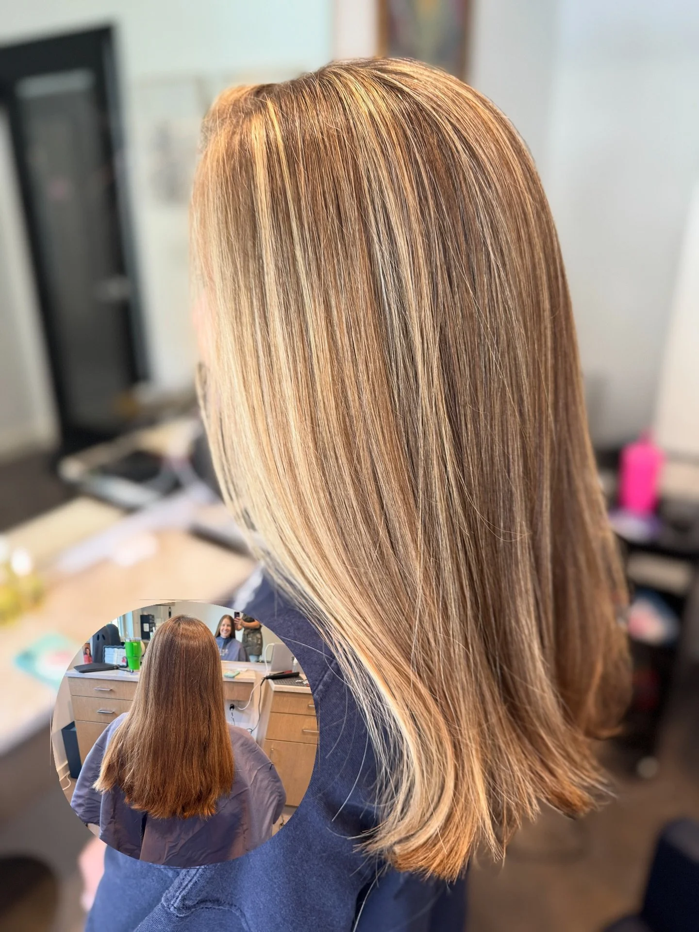 A little gray blending to bring back her original natural highlights and brighten her overall look🤩 

#firsttimer #atxhair #atxhighlights #atxcolorist #studiob #lindybrookshair #shineon41st #beforeandafter