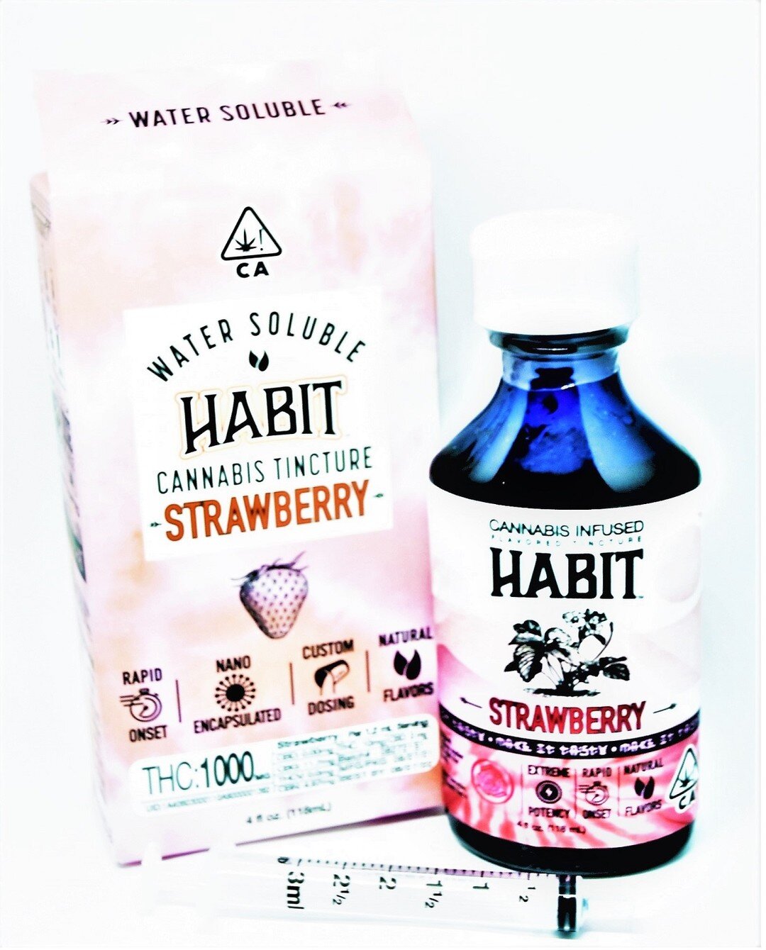 @habitcannabis Peach and Strawberry 1000mg #syrup #tincture #cannabisdrink #1000mg #sendit #adultbeverage