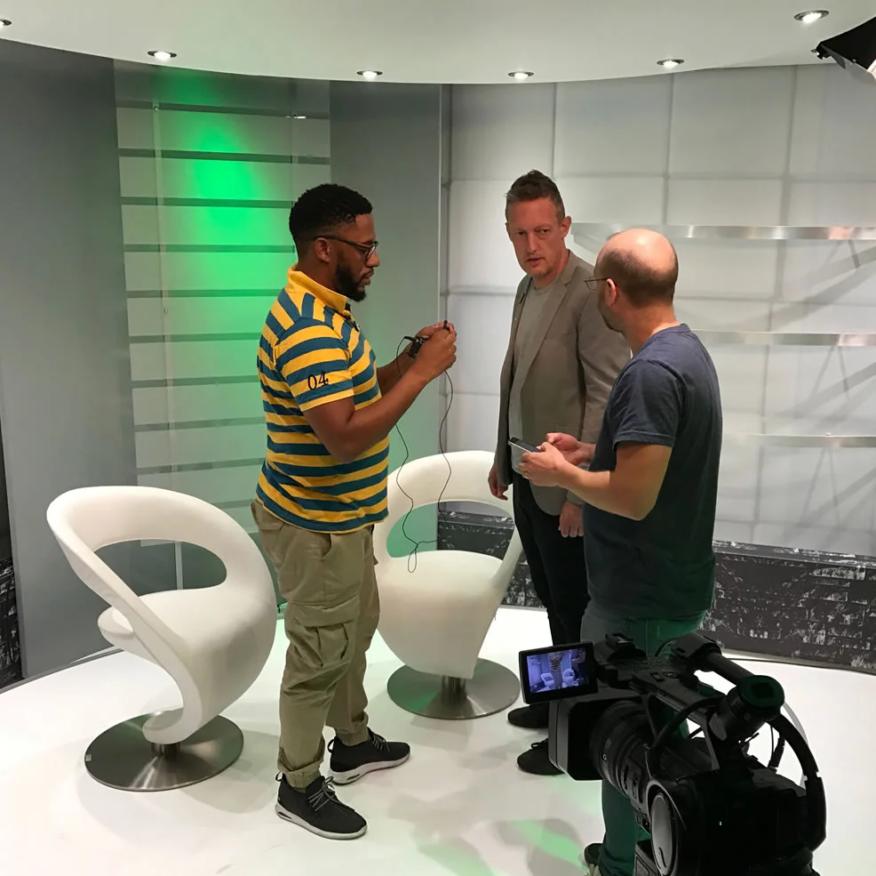The Johannesburg Studio, at Primedia Place in Sandton. People are smarter and richer in Sandton. 