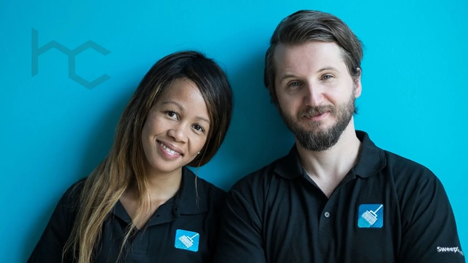 Aisha Pandor and Sweepsouth co-founder Alen Ribic