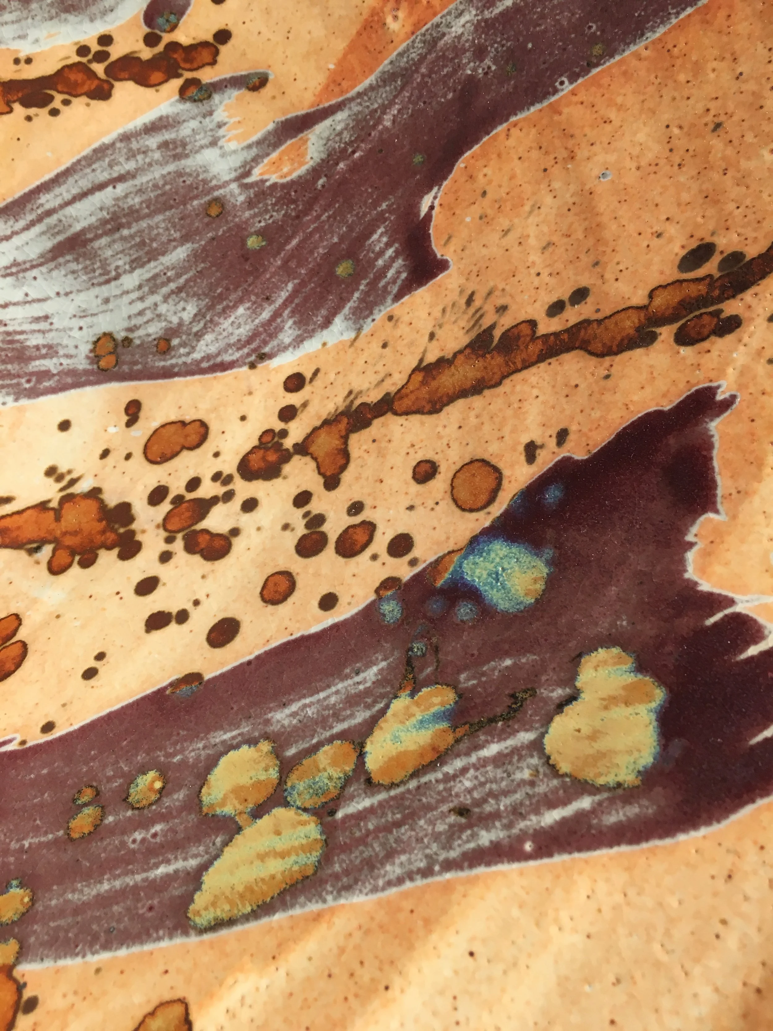 Detail of "Angry Birds" currently on view in 4th Clay and Glass Biennial