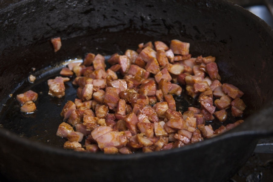 "...good smoked sausage - the wrinklier and uglier, the better."
