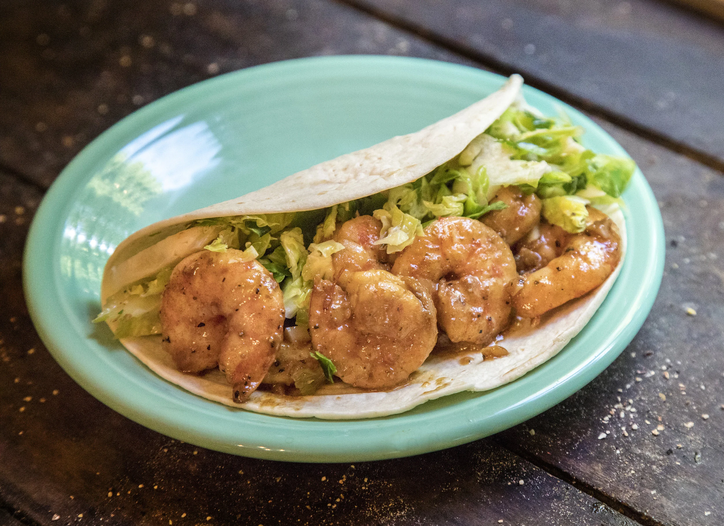 New Orleans BBQ Shrimp Tacos