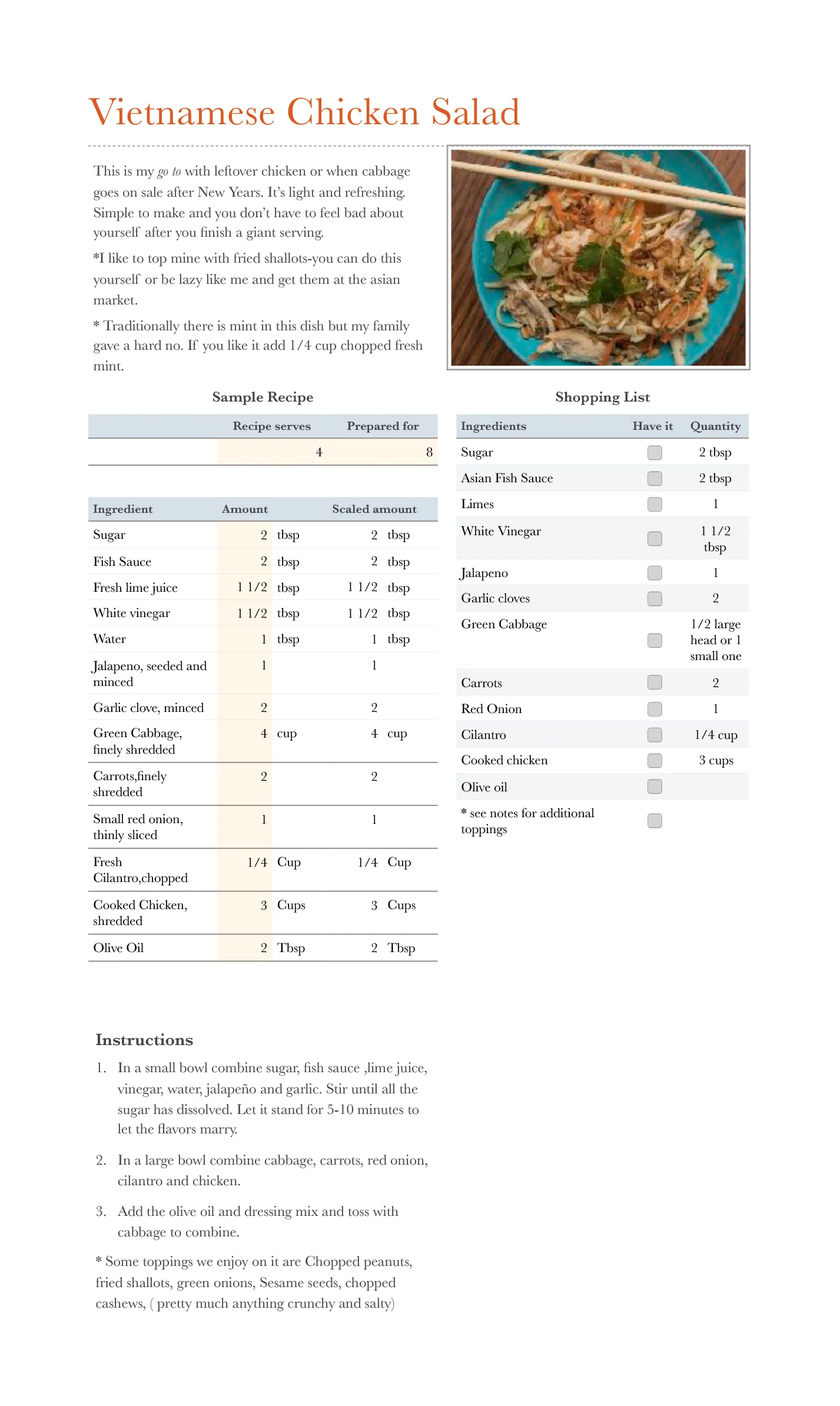 Vietnamese Chciken salad.numbers