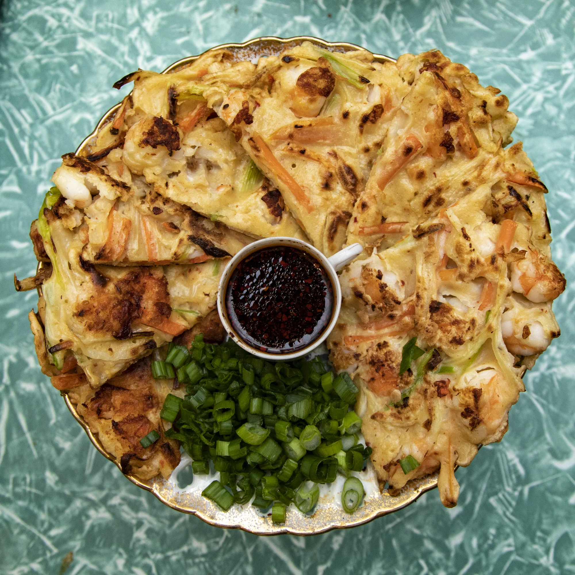 Korean Shrimp &amp; Green Onion Pancakes/ Annoyed