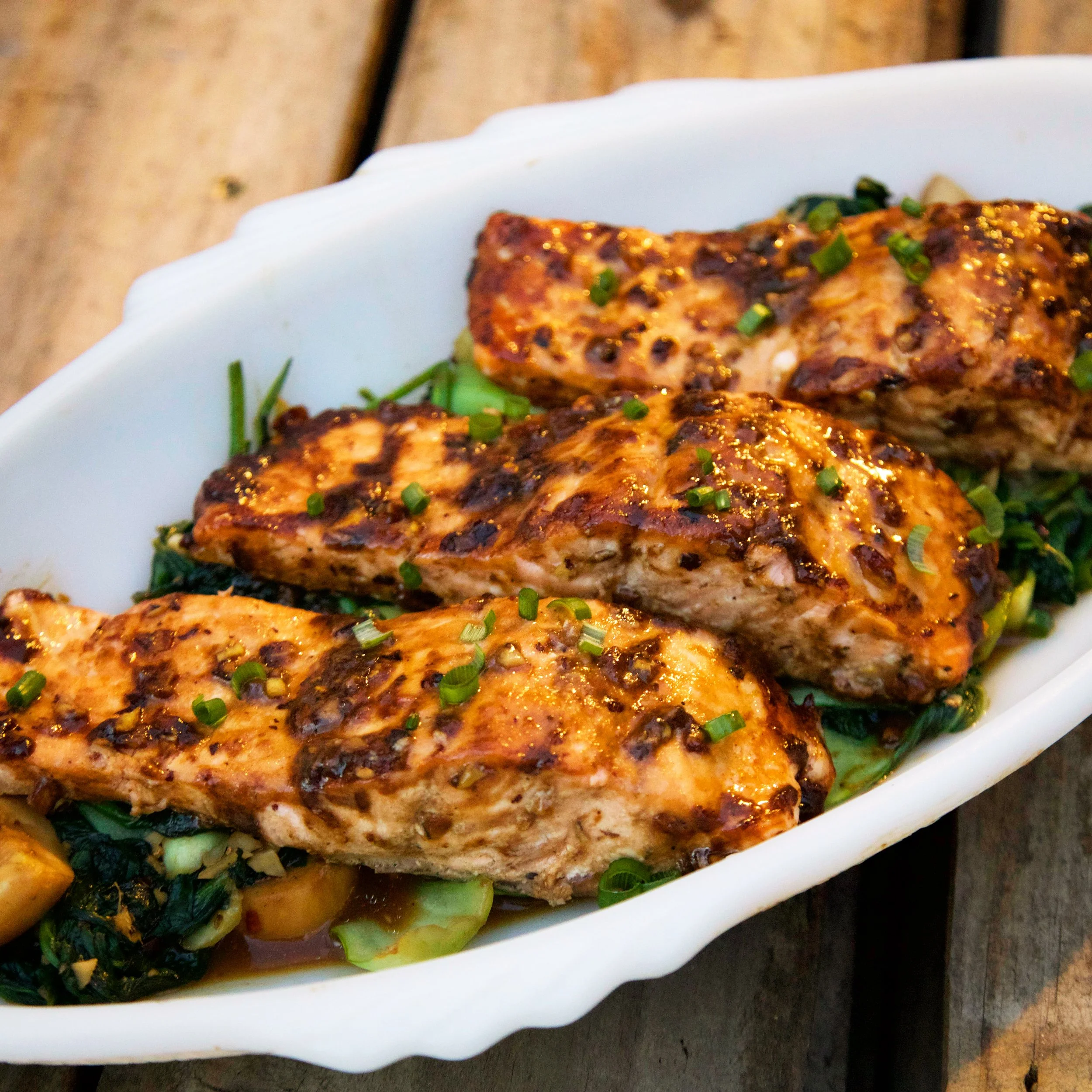 Salmon in a Black Bean Sauce