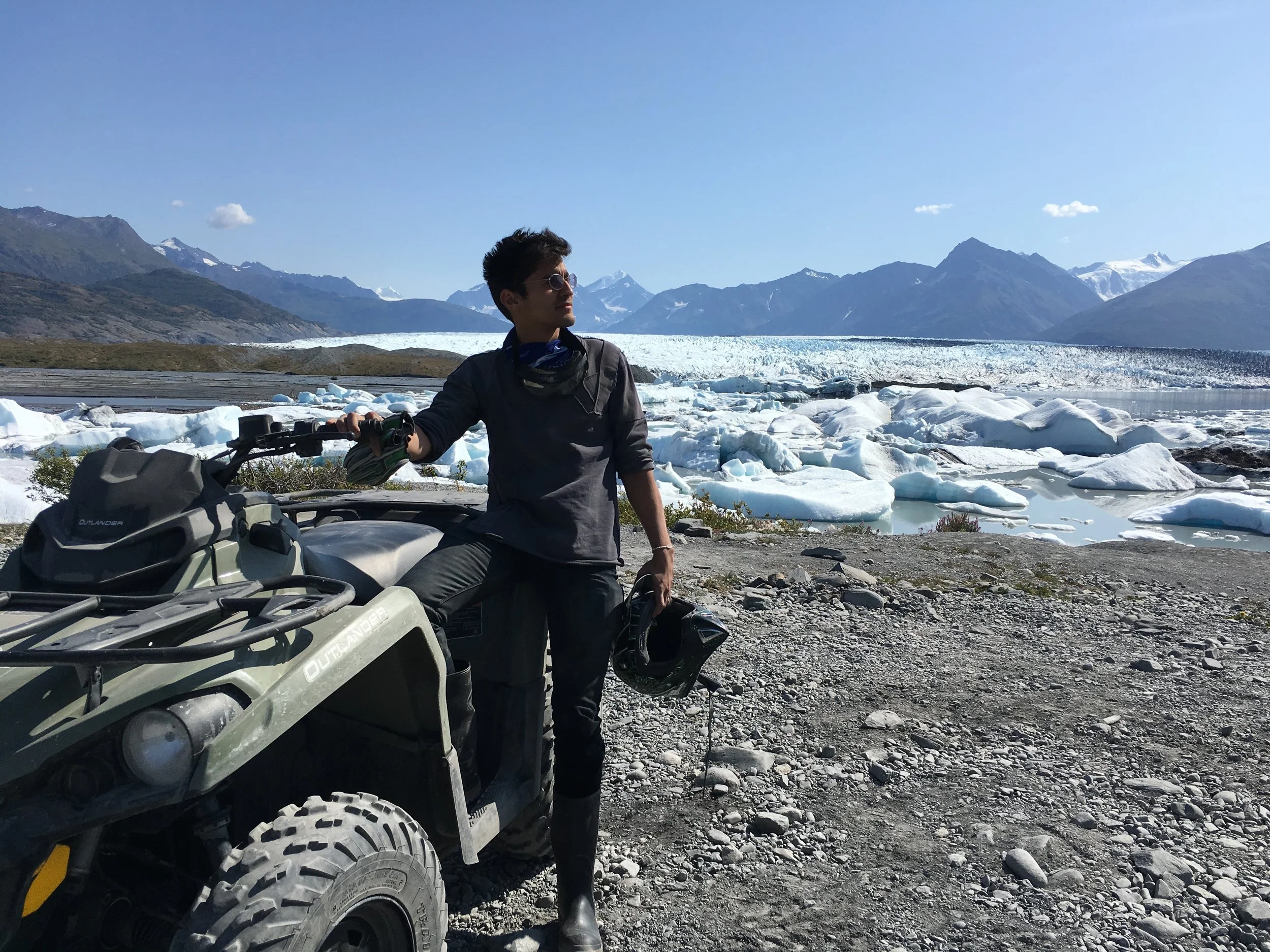 Checking the glacier melting 