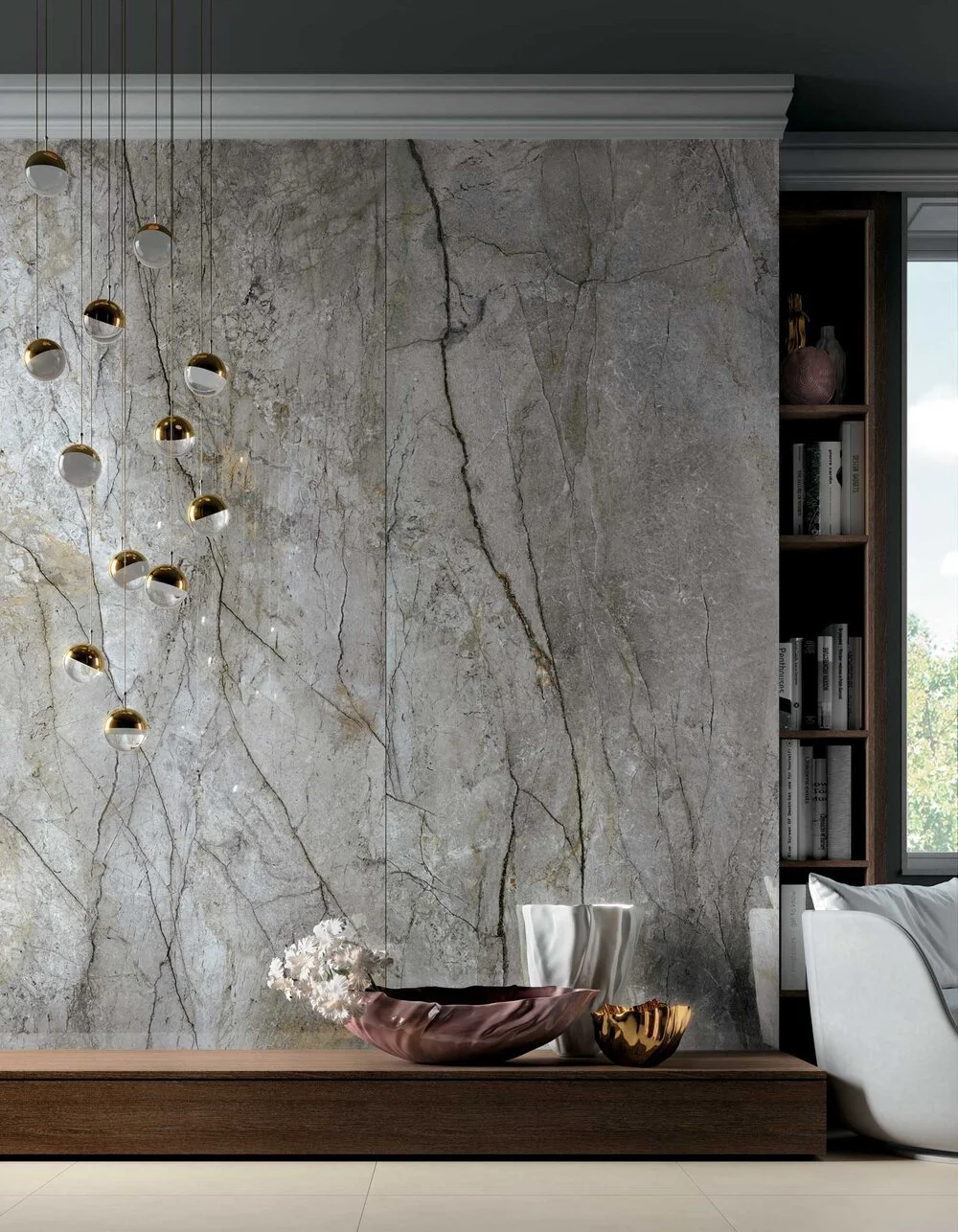 Cosmopolitan Mystic Grey Polished 48x110 — Statements Tile
