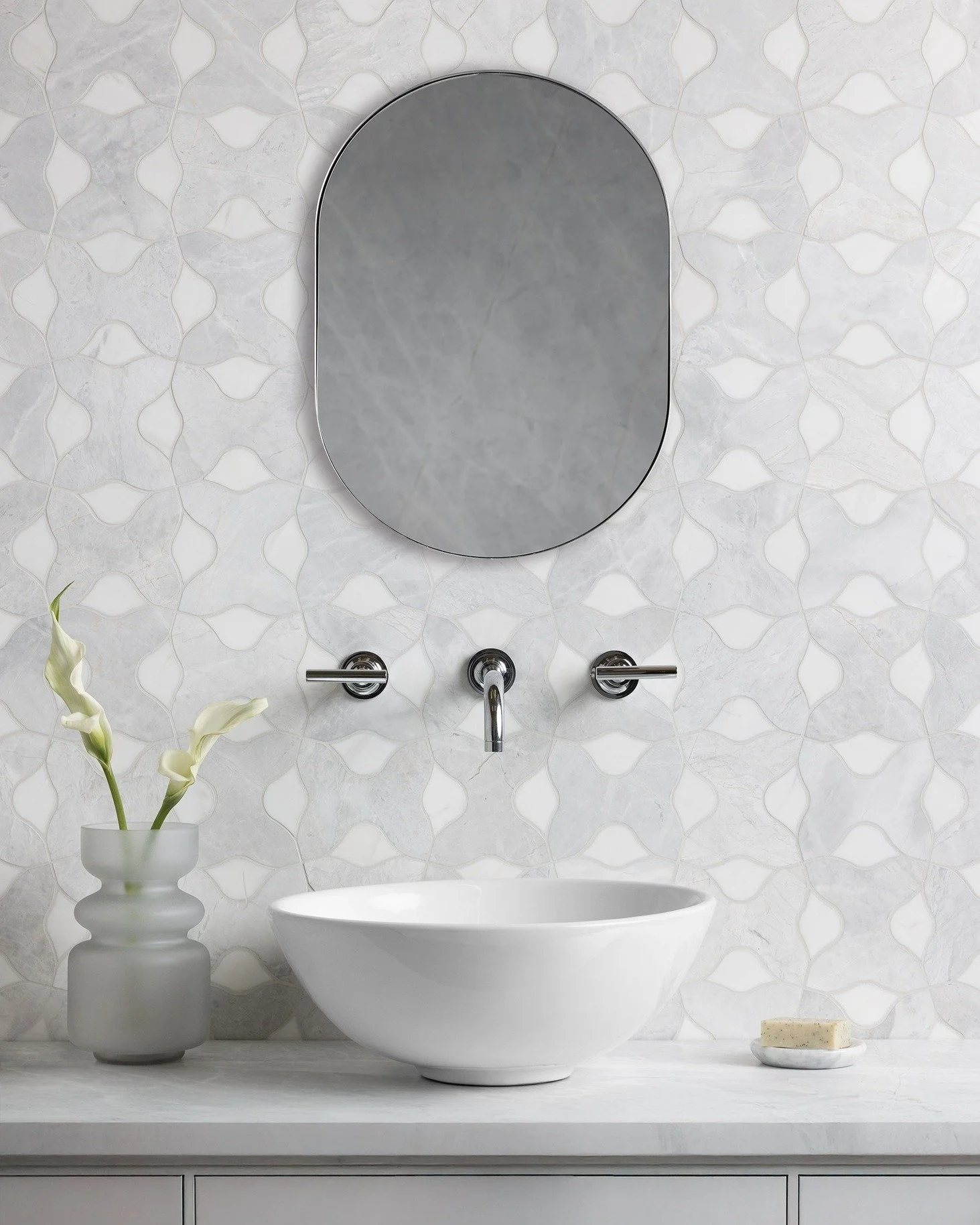Geometry meets nature. ✨

Dyad by @akdo_usa  celebrates the harmony of pure form and natural material. With thoughtfully composed mosaics and balanced geometry, each piece creates a quiet rhythm&mdash;where symmetry and artistry come together to form