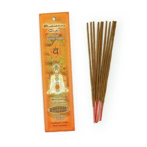 Prabhuji's Gifts - Incense Sticks Sacral Chakra Svadhishtana - Sensuality and Creativity