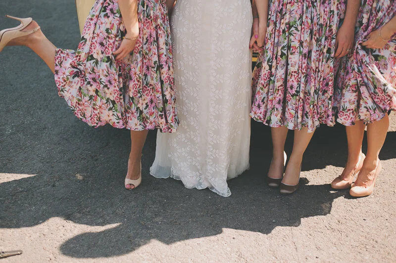 Bespoke floral bridesmaid skirts