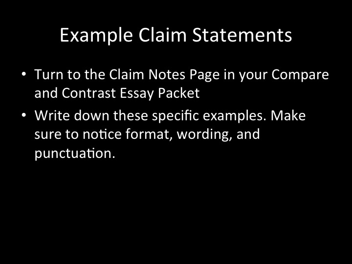 how to write a contrast essay