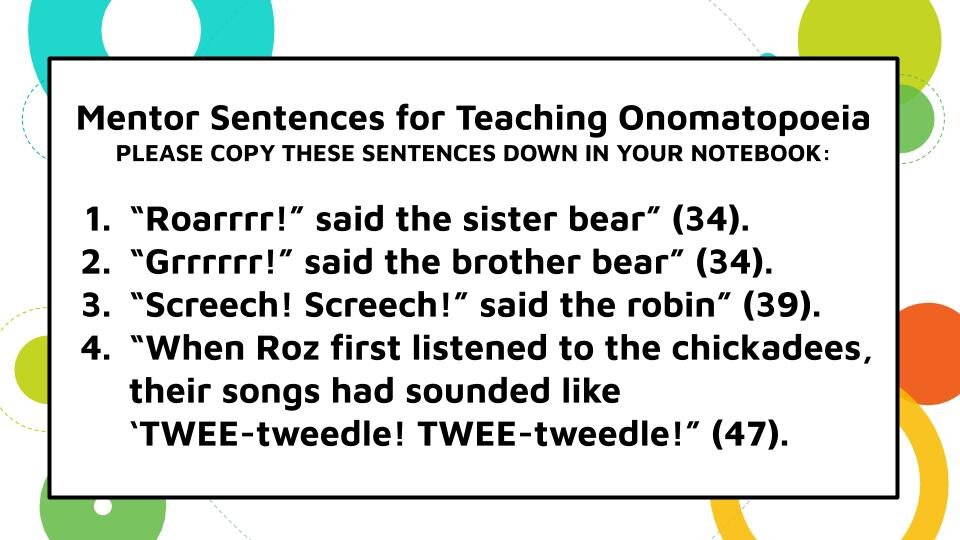 Using Mentor Texts to Teach Onomatopoeias! — WRITING MINDSET