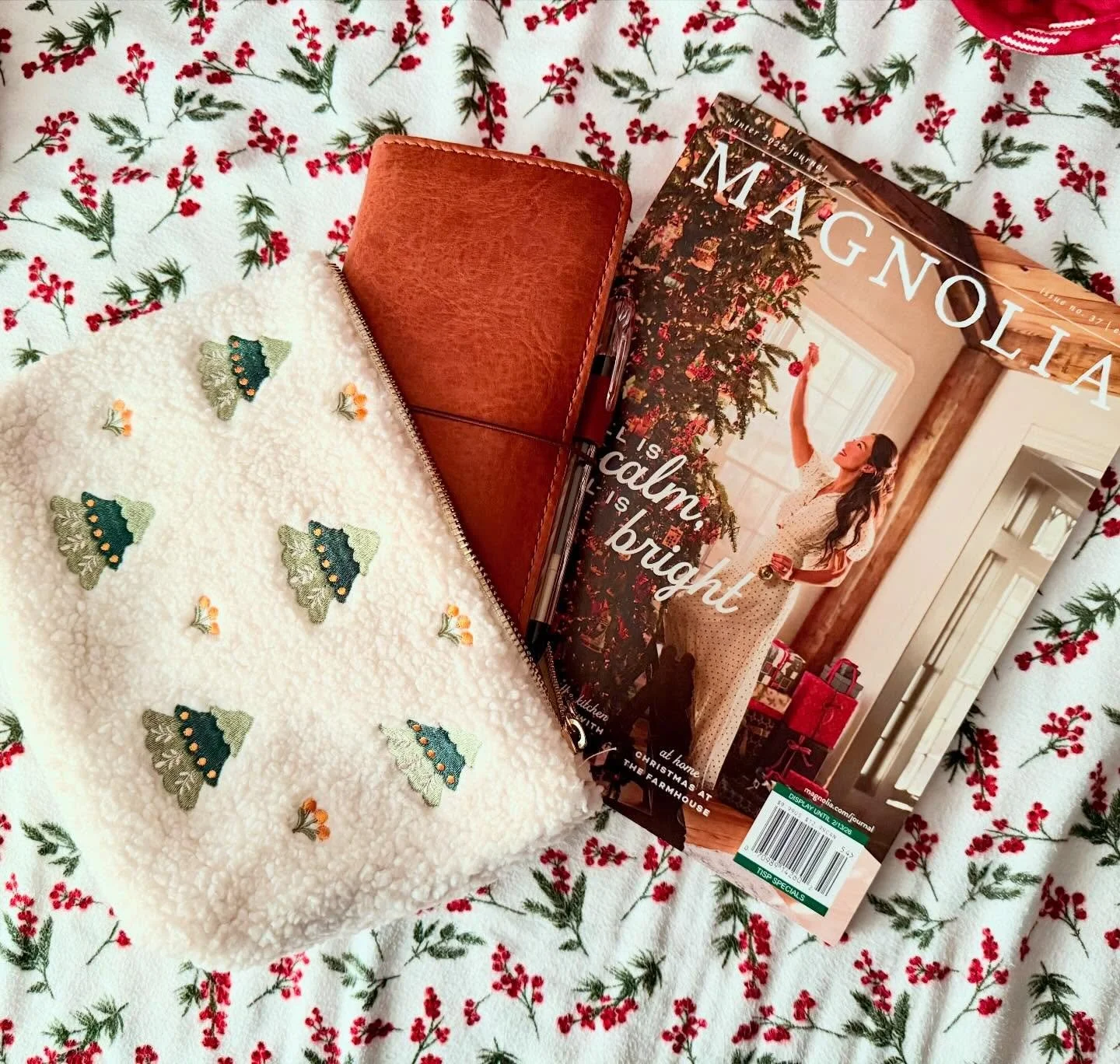 Before bed is my favorite time to slow down, unzip the day, and let my thoughts settle on the page. Cozy pouch, favorite journal, Magnolia inspiration&mdash;everything I need to unwind. ✨🌙

One of my favorite things to do is use my favorite magazine