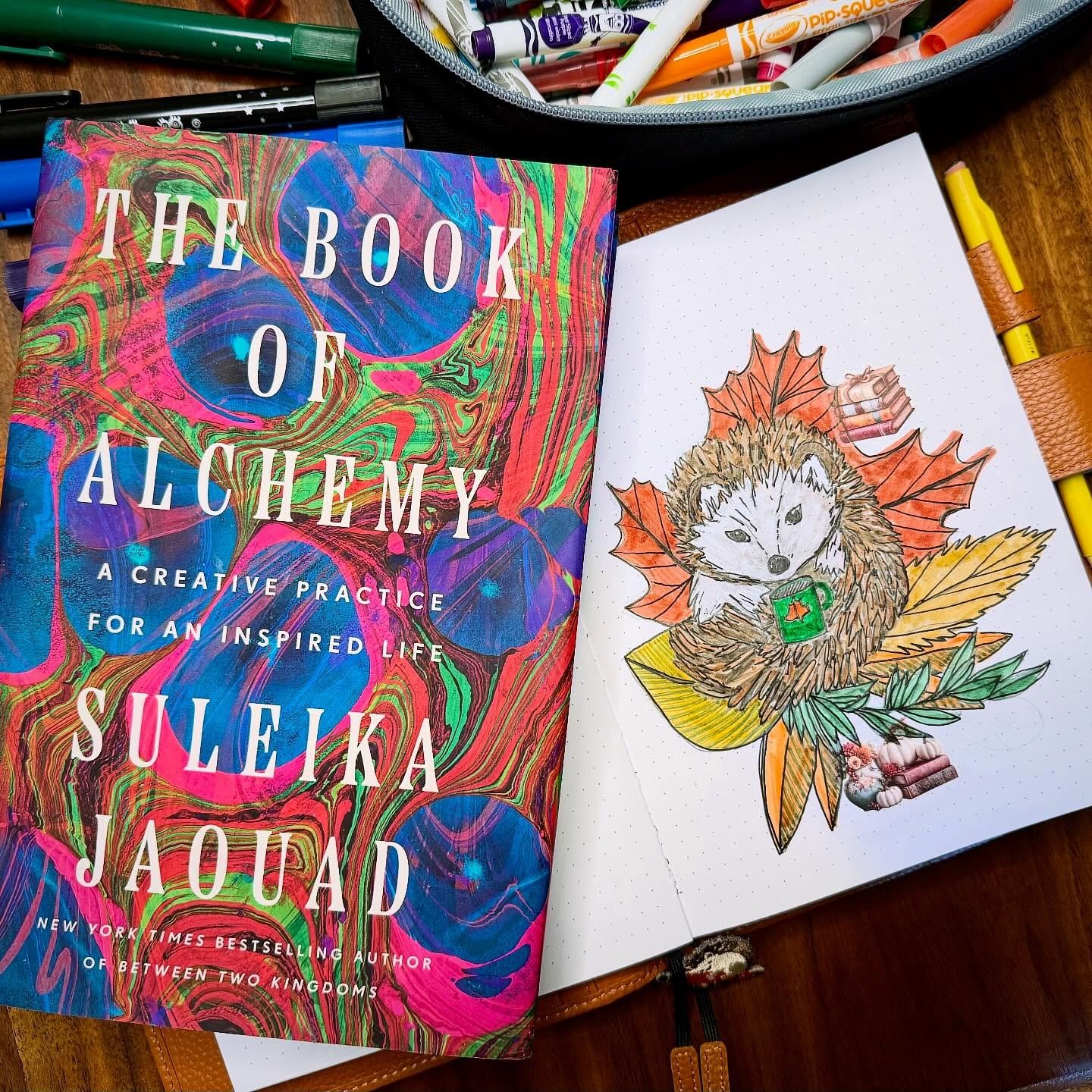 Following along with @suleikajaouad and the 30-Day Journaling Project to start a Sunday morning. Before starting today&rsquo;s prompt, I got to color with our girl at breakfast. This little Hedgie decided to say hello 👋🏼 

Have a wonderful Sunday ?