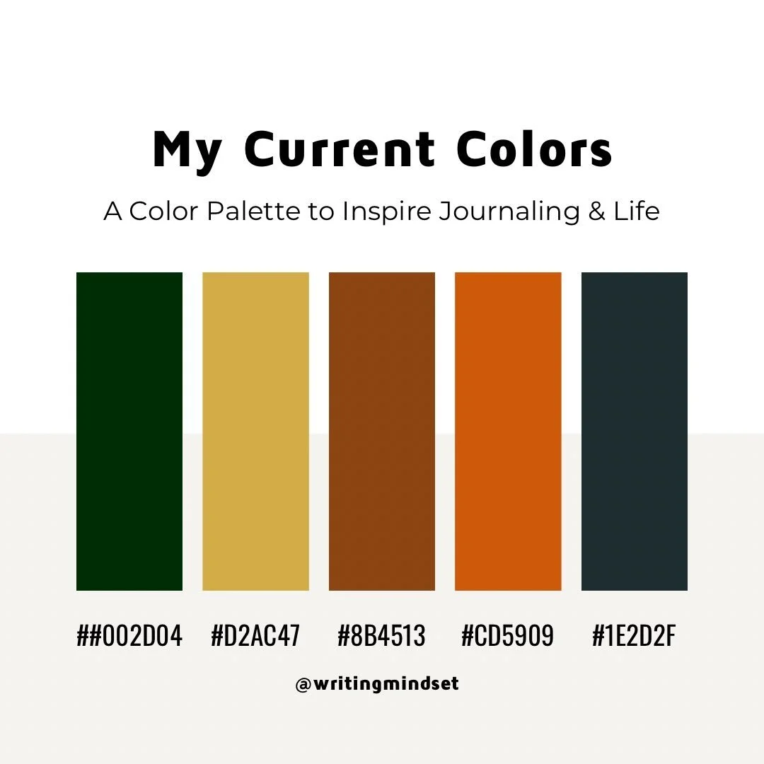January Journaling &ldquo;One Thing to Try&rdquo; from the monthly @writingmindset newsletter. 

COLORS!

Choose two or three colors that feel calming, energizing, or meaningful to you right now. There&rsquo;s no need to analyze why&mdash;let your in