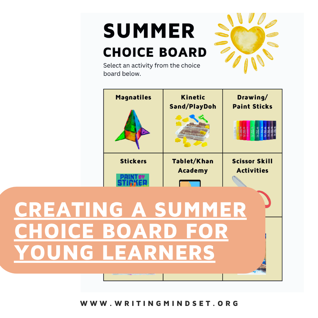 Creating a Summer Choice Board for Young Learners