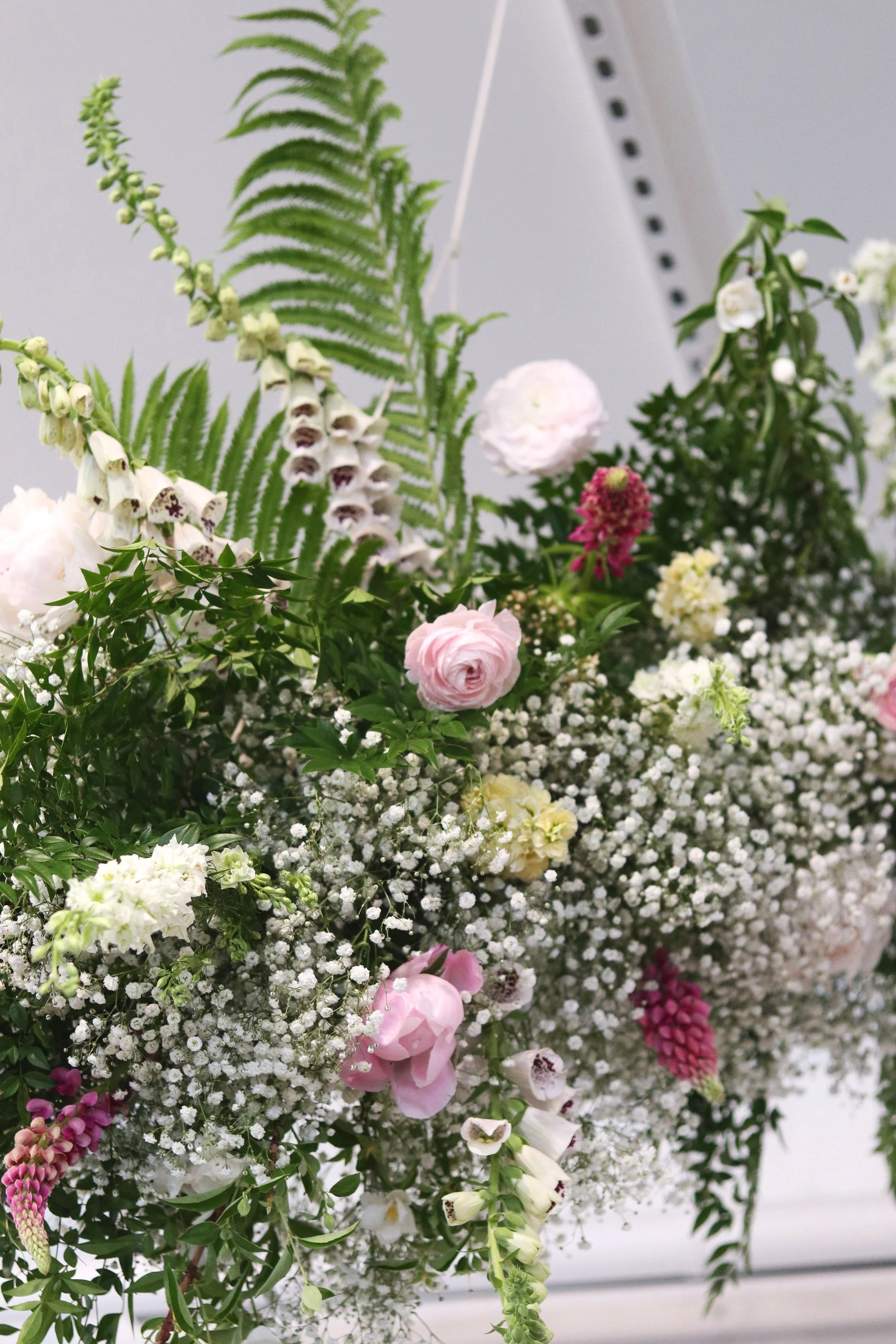 Flower Cloud for Kathleen & Trevor's Wedding Reception; June 2023