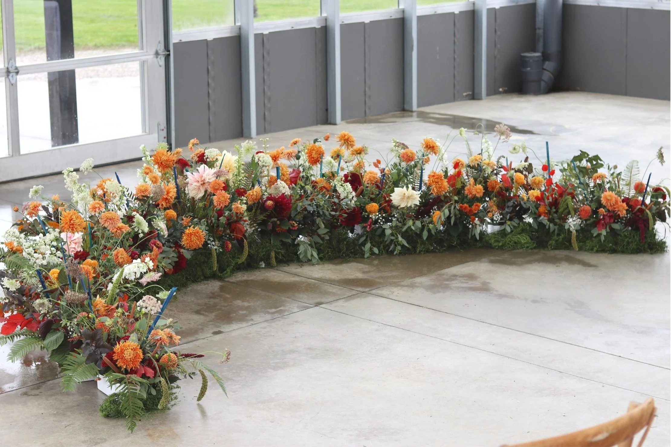 Altar Florals for Sara & Zach's Wedding Ceremony; October 2023