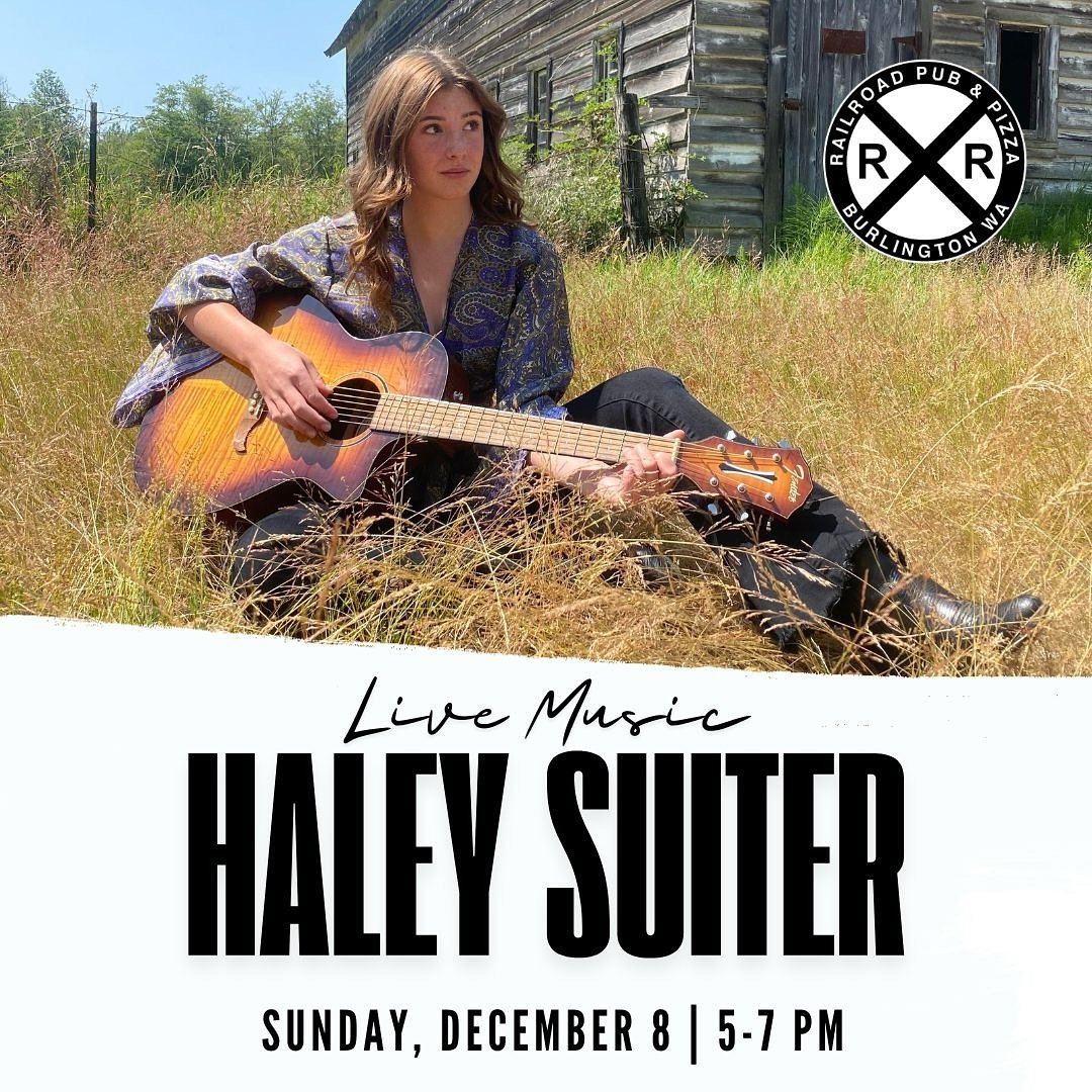 Live music this Sunday with Haley Suiter at Railroad! Get on in here and enjoy the show with us, 5pm-7pm.