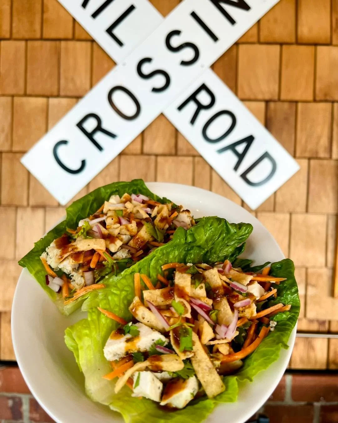 Today is the final day for our Ginger Soy Garden Cups&mdash;Herb marinated chicken, carrots, red onion &amp; cilantro mix, and wonton crisps, all nestled in a crisp romaine lettuce cup, and finished with a ginger soy dressing.