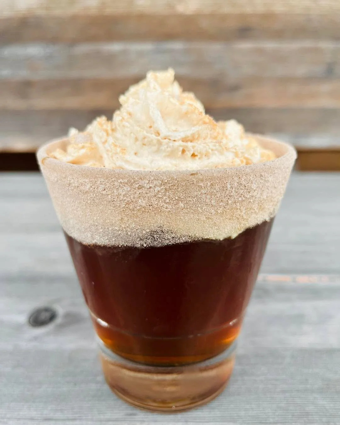 The perfect pick me up drink is here! ☕️ Spiced Chai Espresso Martini&mdash;Craftwell Cocktails Espresso Martini draft with vanilla pur&eacute;e, a spiced chai sugar rim, and topped with our house made spiced chai whipped cream. ABV: 20.5%.