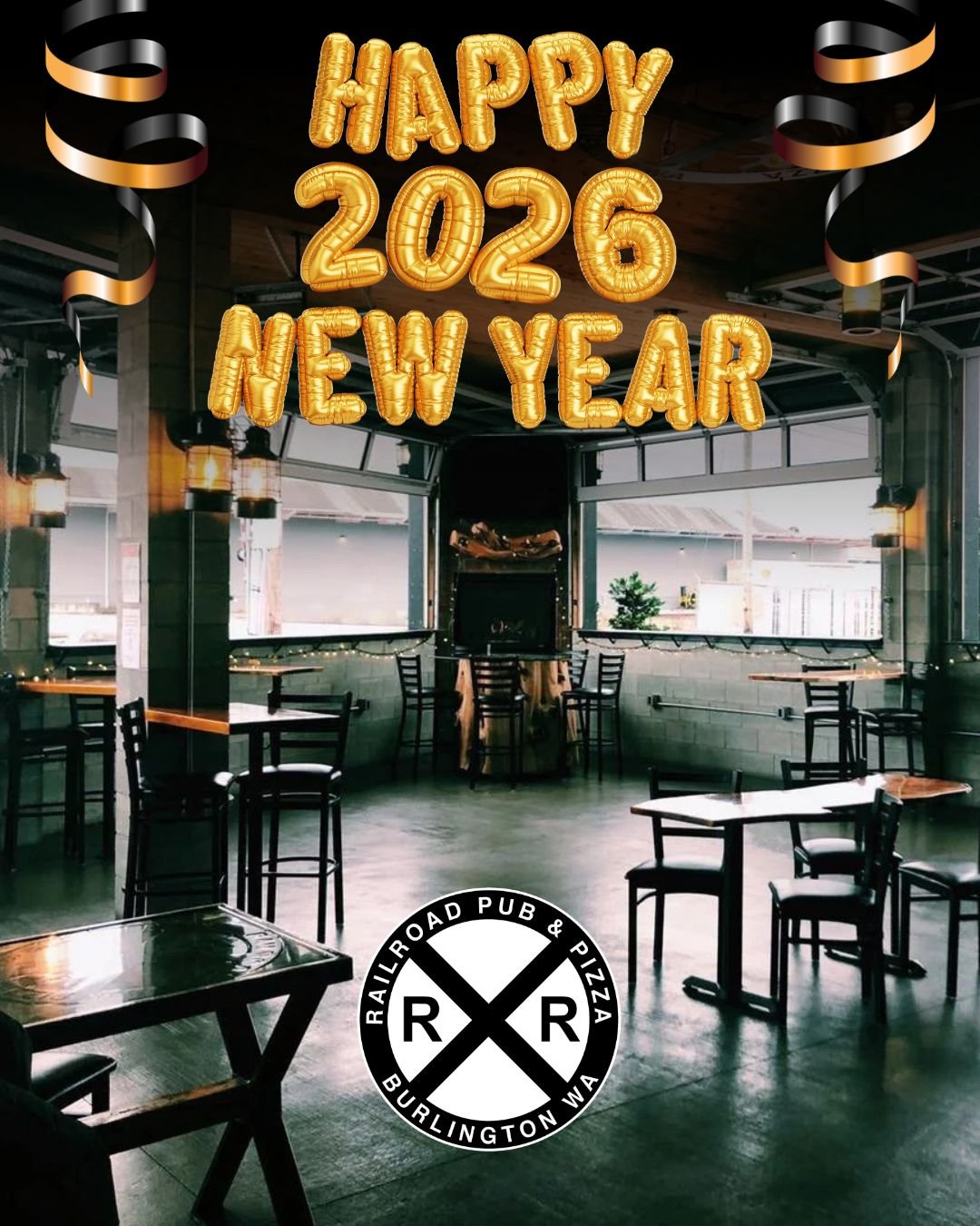 Happy New Year! We want to thank everyone for an awesome 2025 and we are looking forward to a new year with you! Railroad Pub &amp; Pizza will be back open on Friday at 11am.
