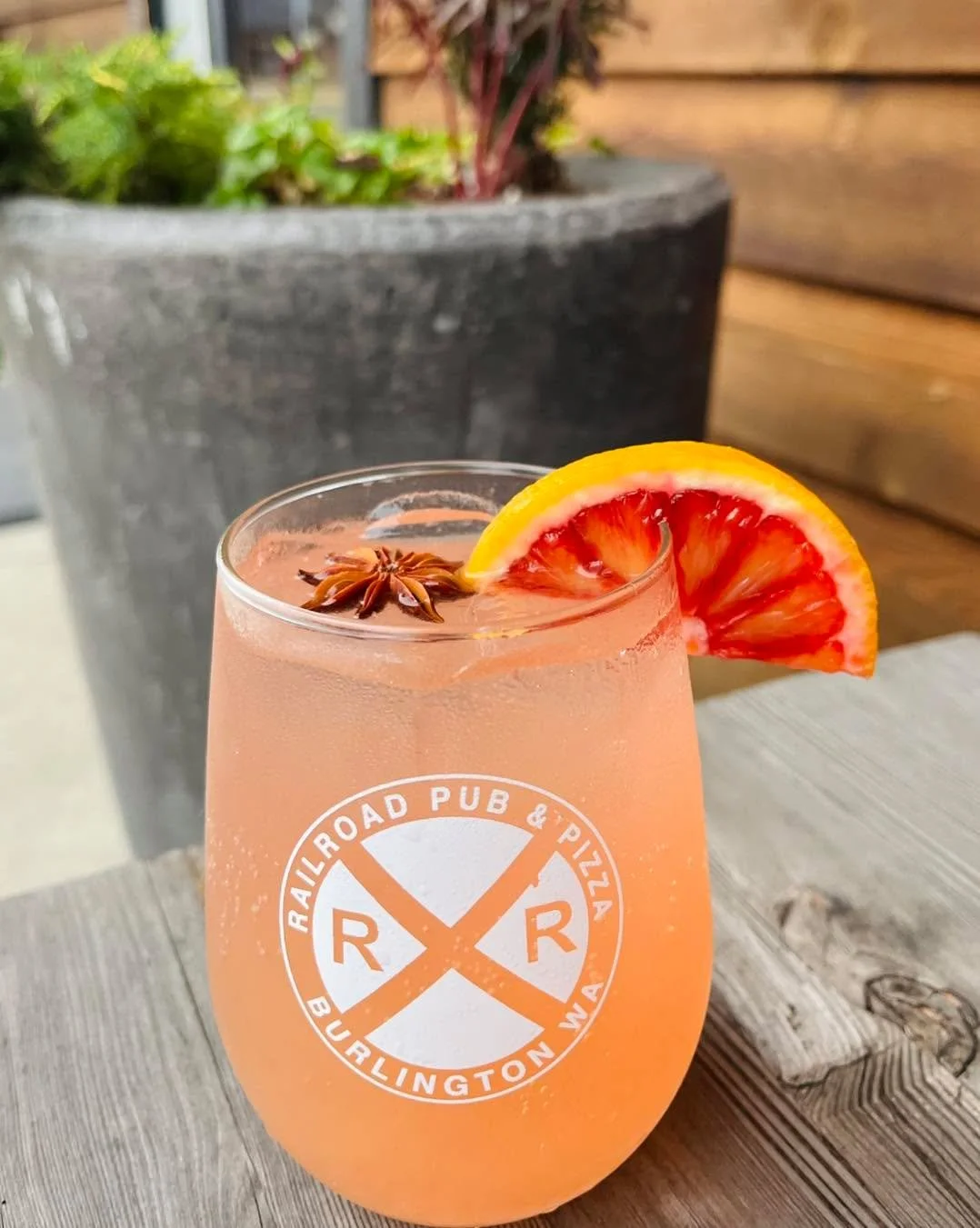 Start your weekend with our Spiced Blood Orange Mimosa. House made spiced blood orange shrub, grapefruit seltzer, and champagne.