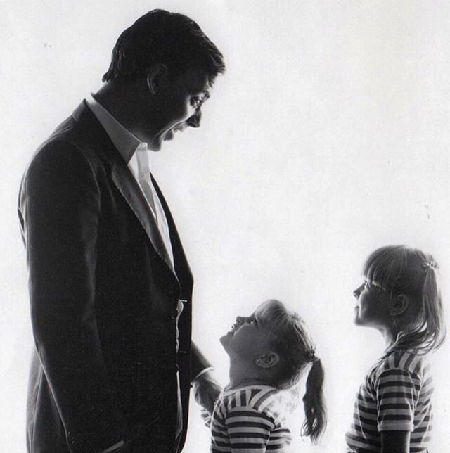 My little sister and me on set with dad in 1983.
