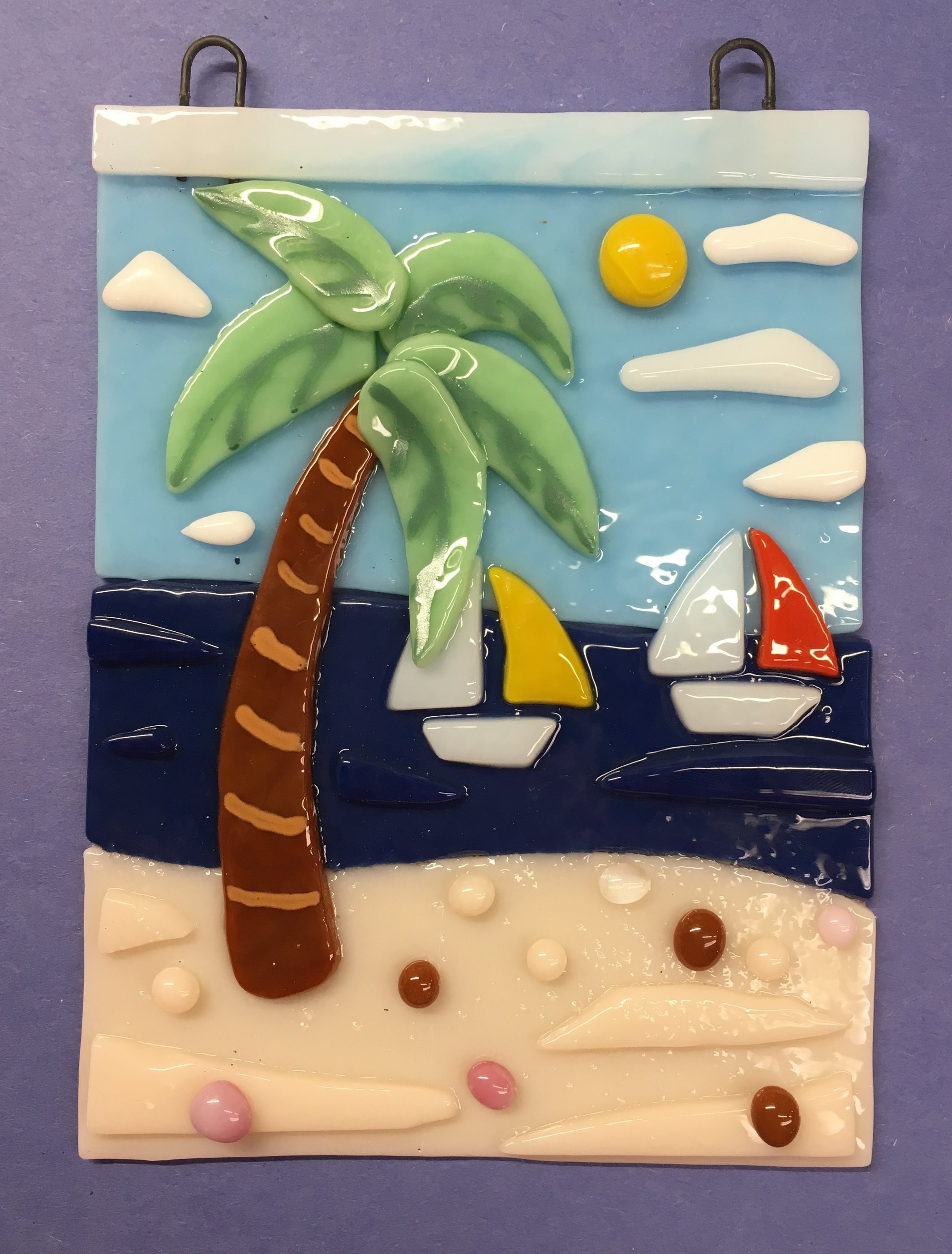 Tropical Paradise 1/4 to 1-1/4 White 14CC481 Fused Glass Decals Must be kiln Fired 