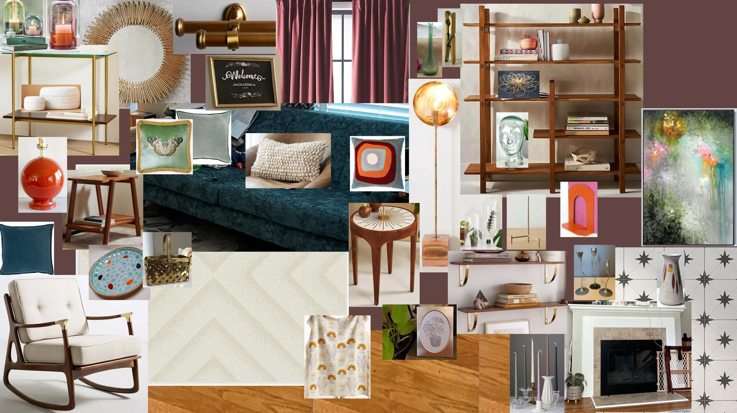 LIVING ROOM INTERIOR DESIGN | MOODBOARD