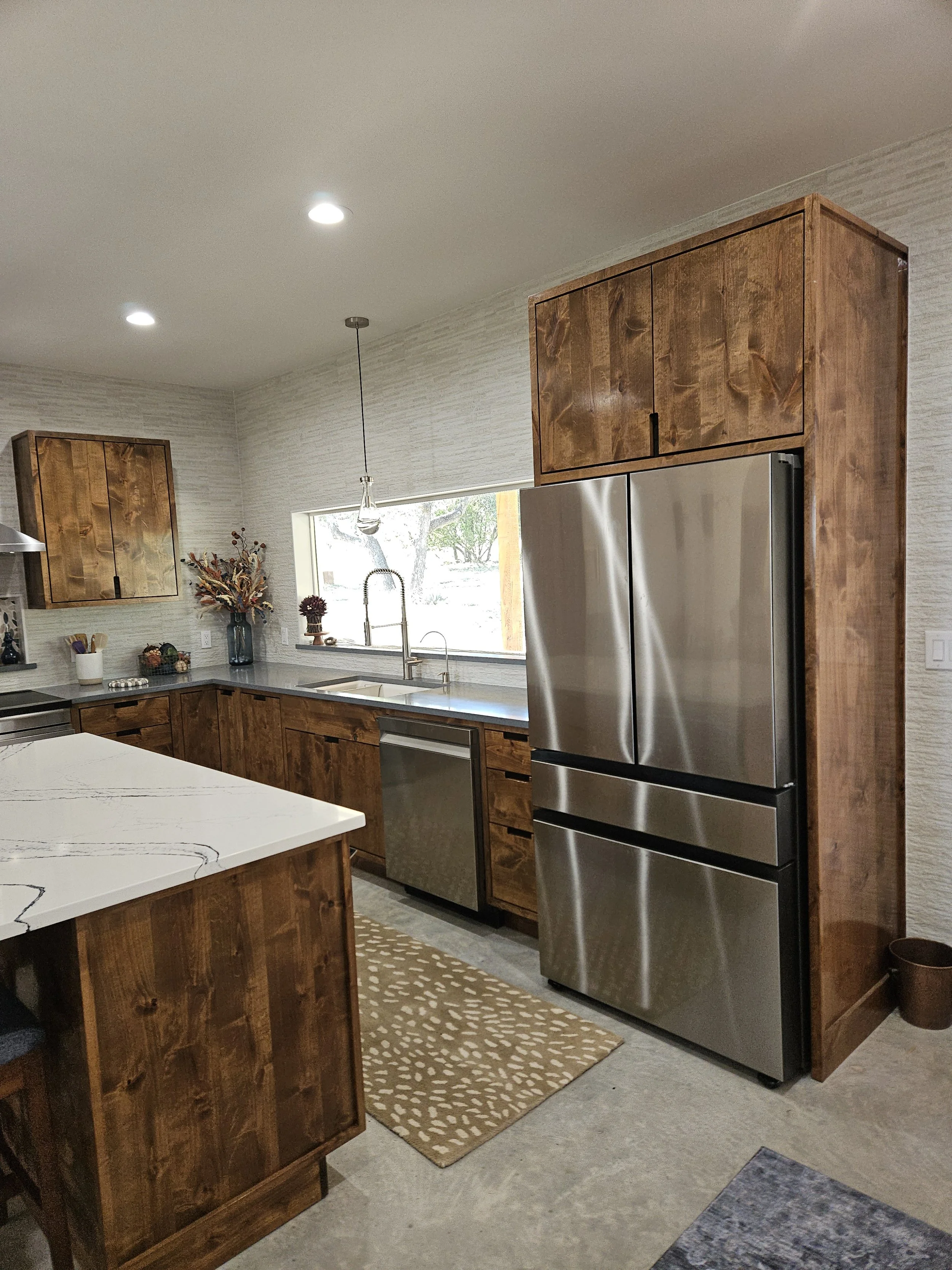  Knotty Alder with Walnut stain 