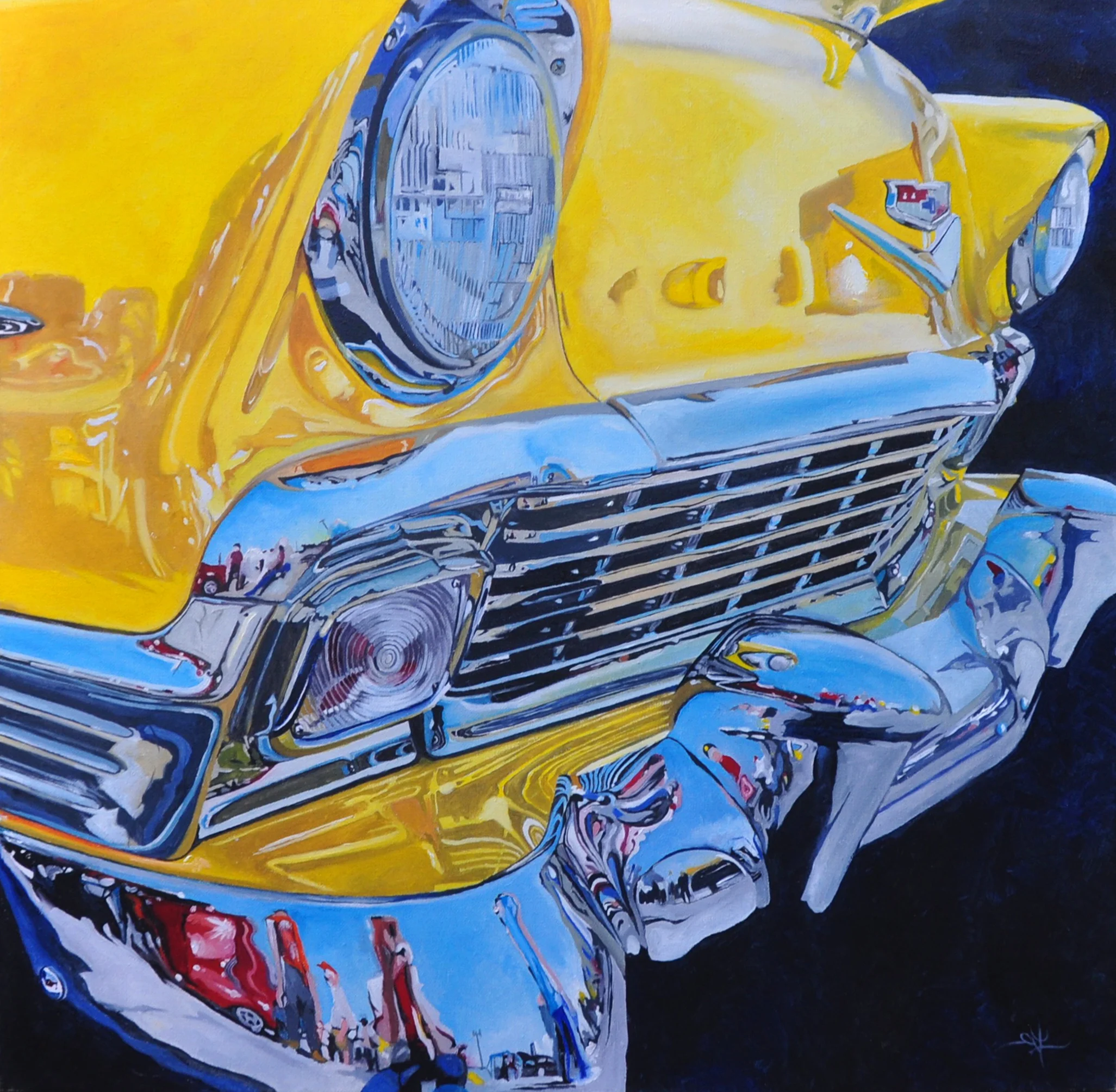Grill2. 24x24 oil on canvas. Sold