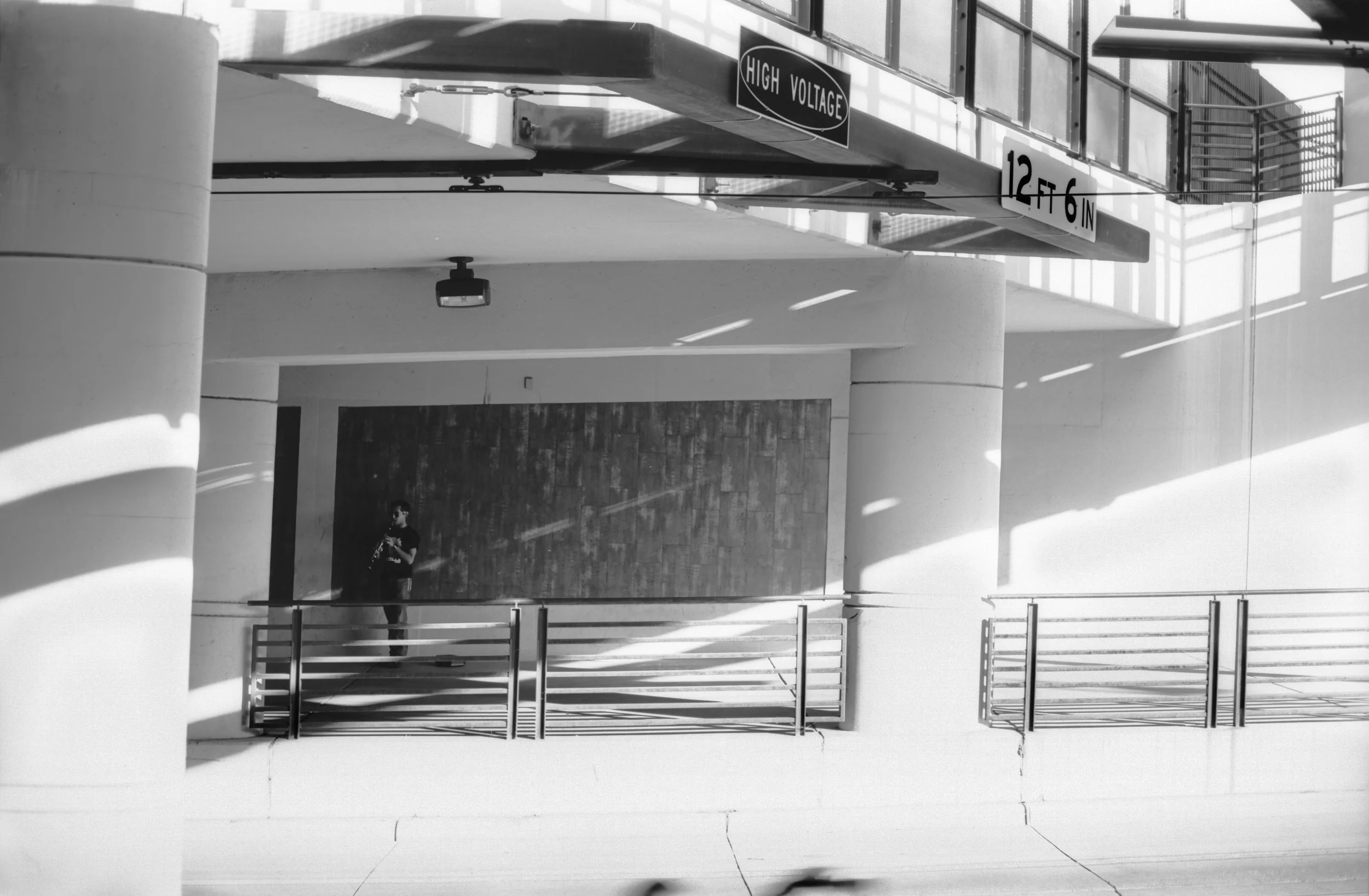 Clarinet in the Underpass (Svema Blue Sensitive)