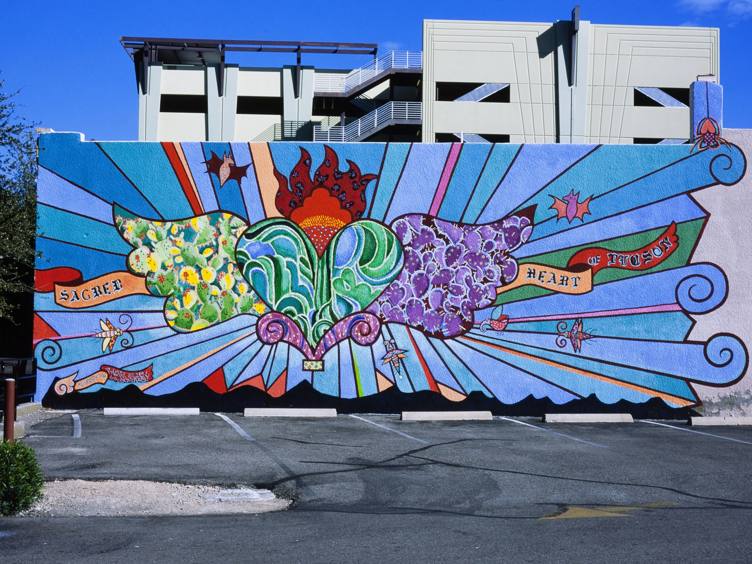 Sacred Heart of Tucson. Mural by Slick, Schirack, & Gjurasic. (Fuji Provia 100F)