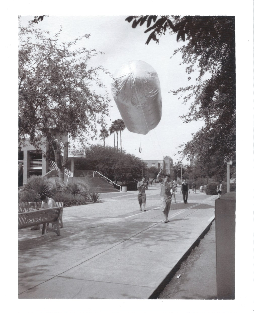 Chipotle Blimp @ University of Arizona (Polaroid Type-667)
