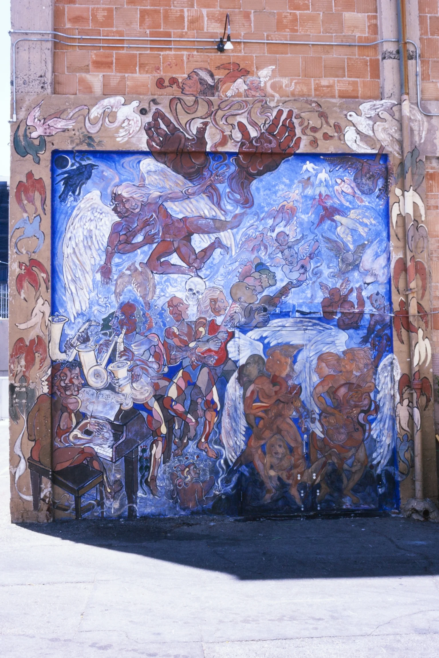 "On the Wings of Music We Discover Salvation" Mural by Salvador Duran (Fuji Astia, expired 4/2003)