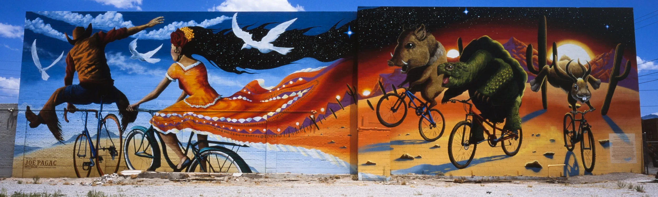 Bike Mural by Joe Pagac (Fuji Provia 100F)