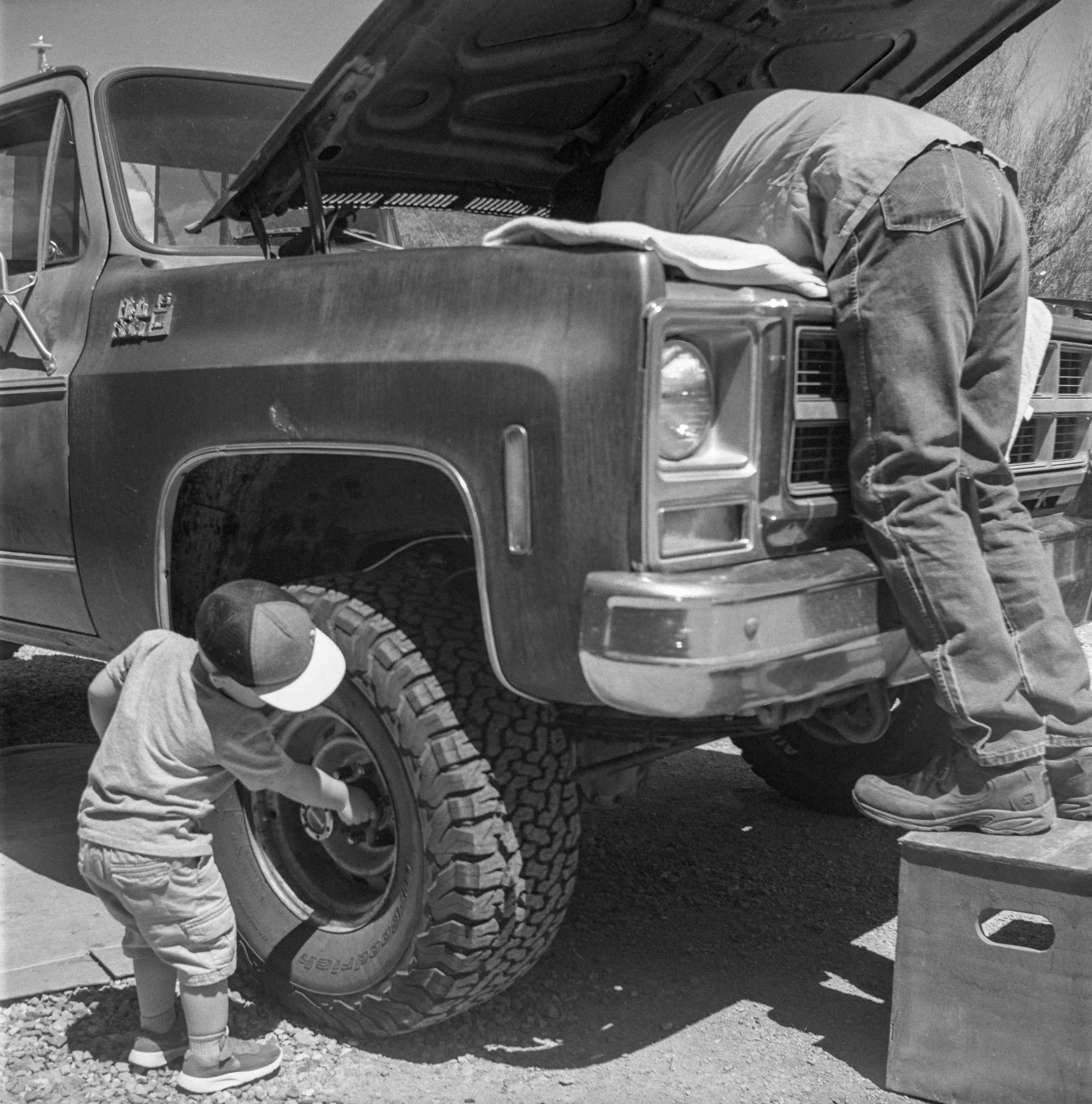 Nephew at Work (Kodak Tri-X 400)