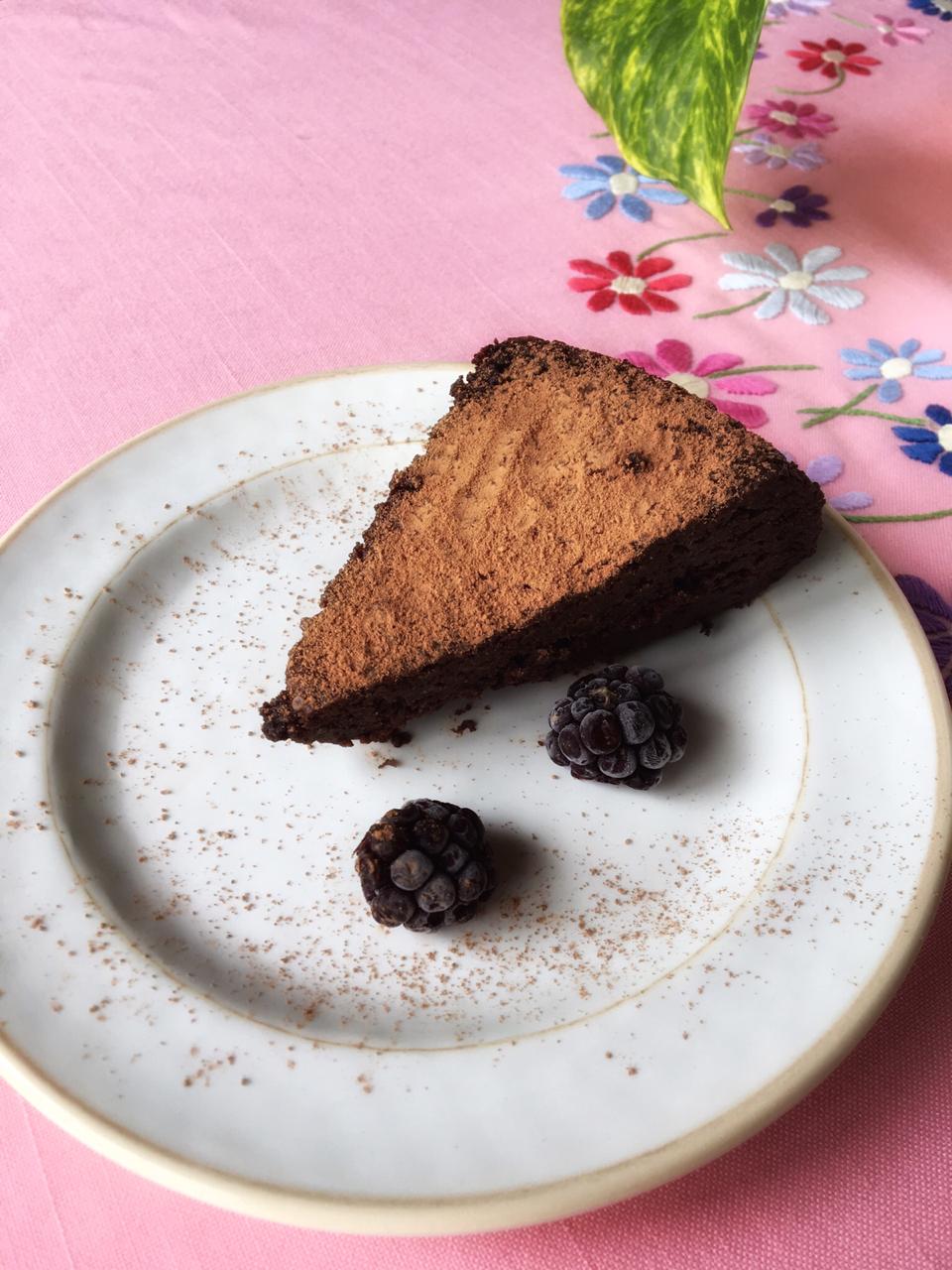 Pastel de chocolate vegano