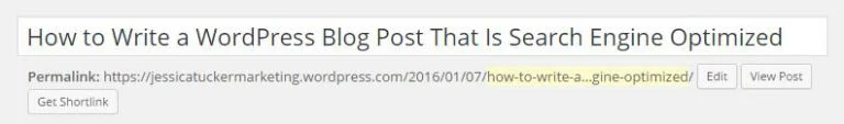 Click the "Edit" button next the URL to modify it. 