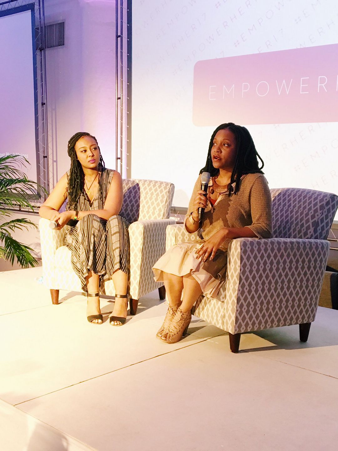 HuffPo's Lilly Workneh and I discuss a wide variety of topics during our session at the EmpowerHer 17 Conference.