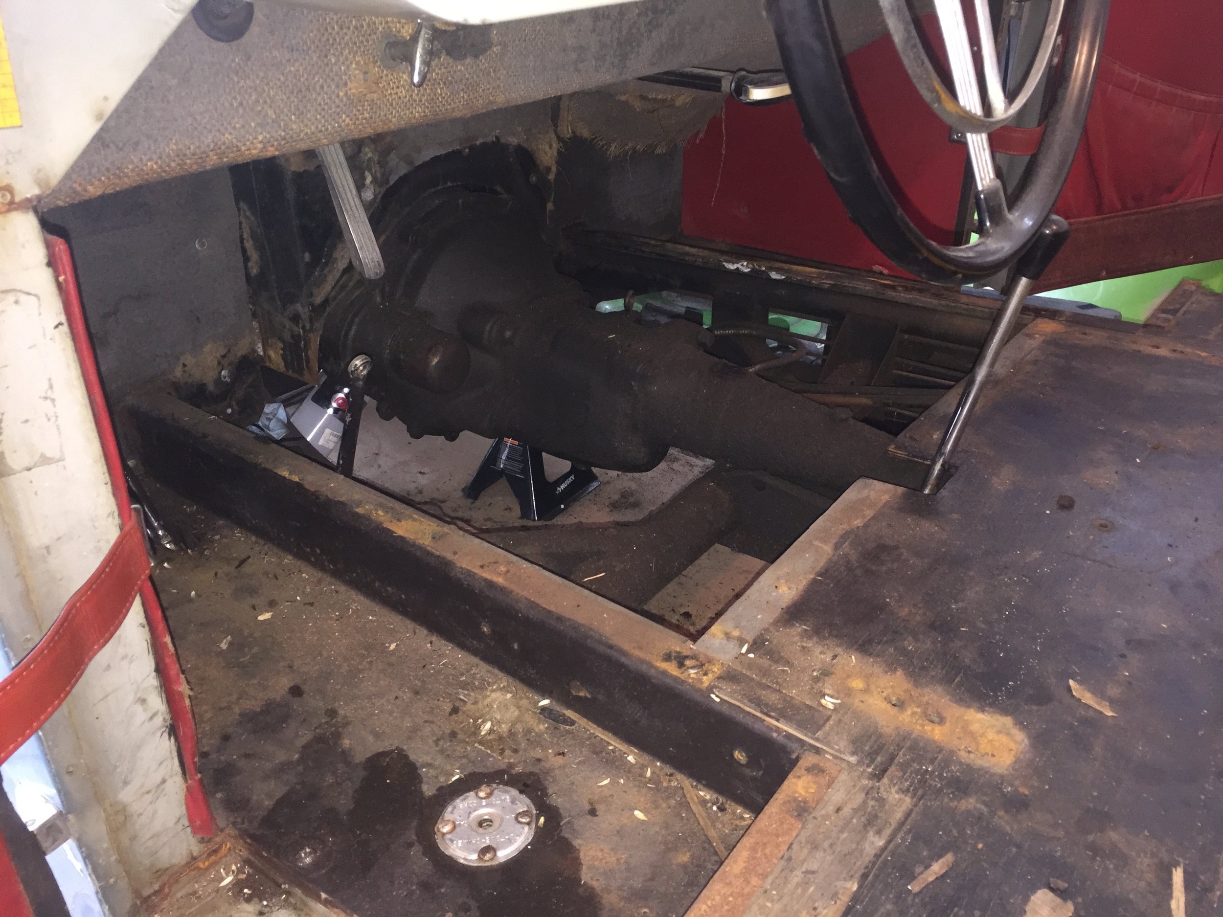 Front Center Floor Removed