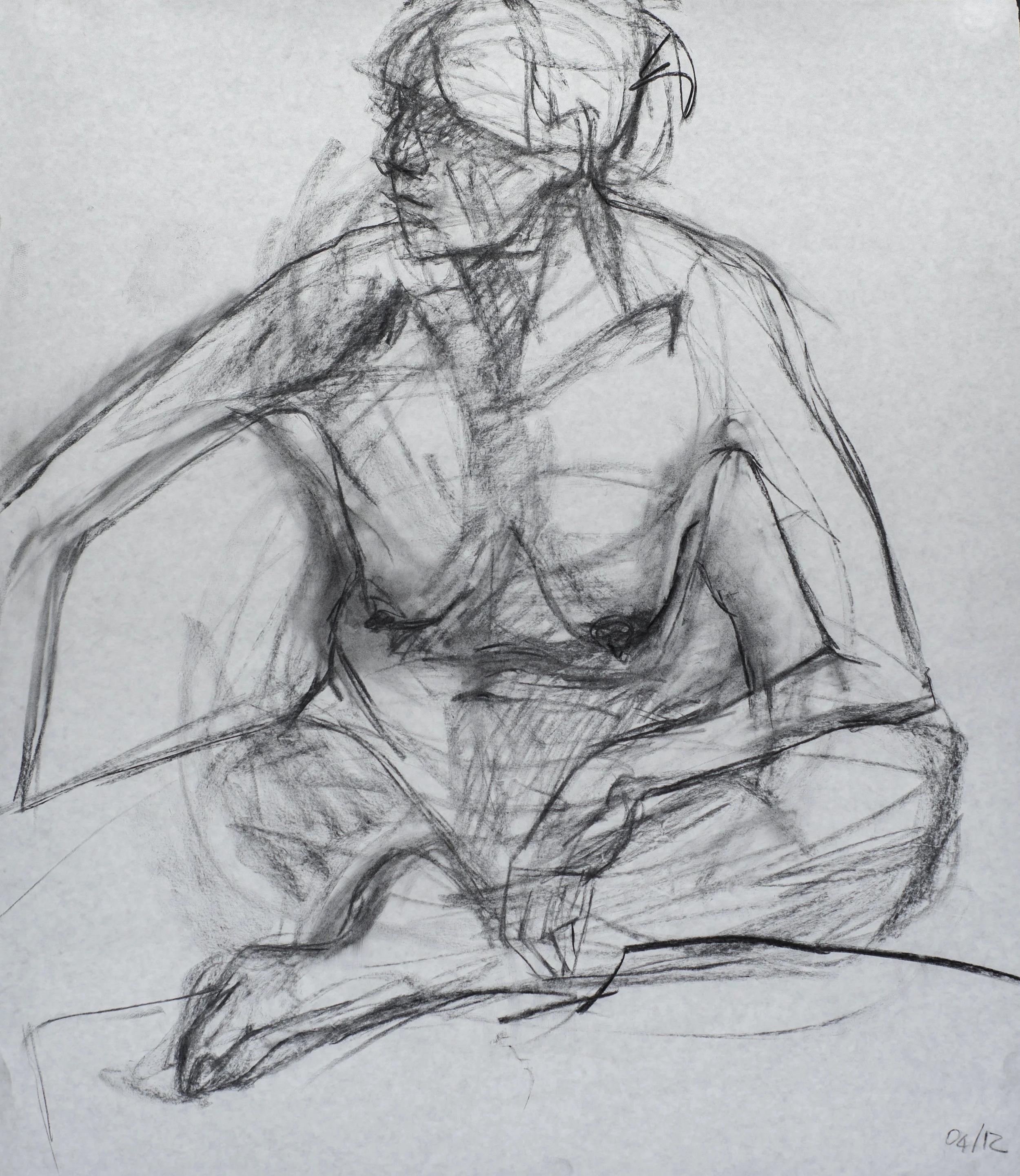 charcoal on paper 36 x 30 in. 91 x 76 cm