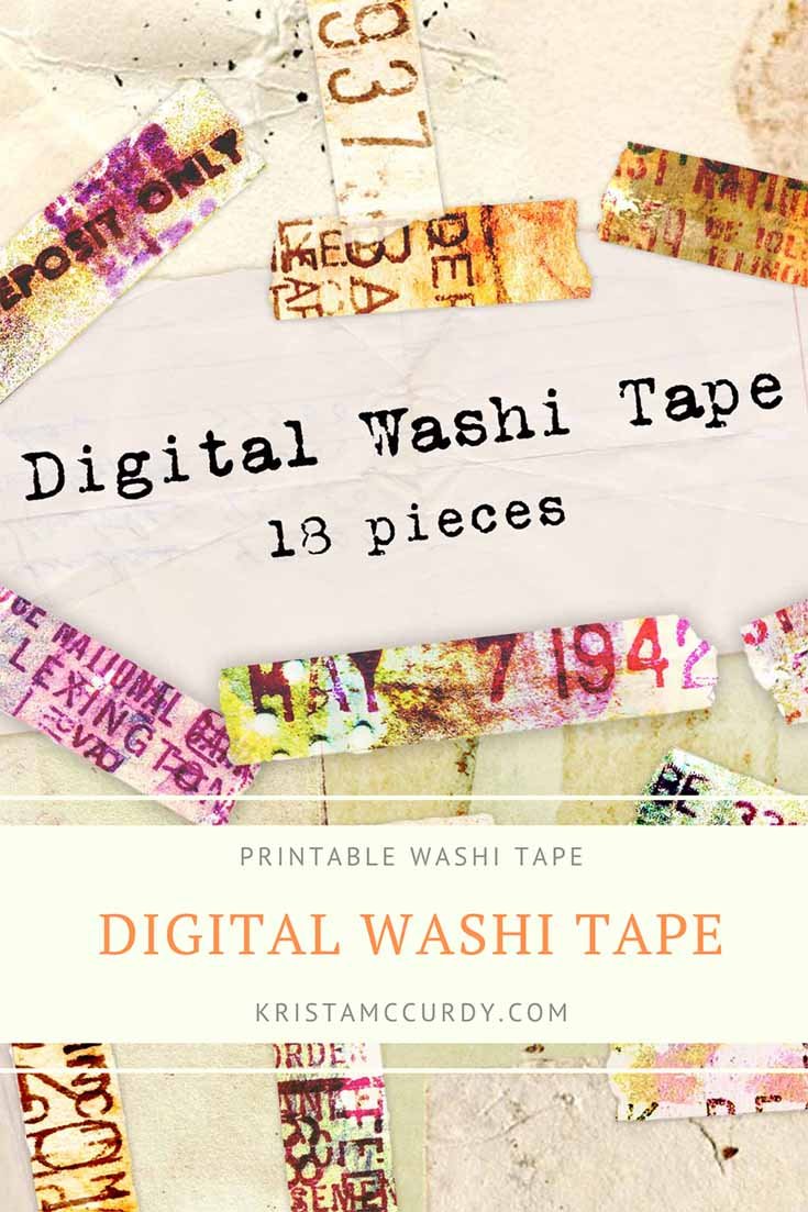 Printable Washi Tape PNG Image, Printable Brown Washi Tape