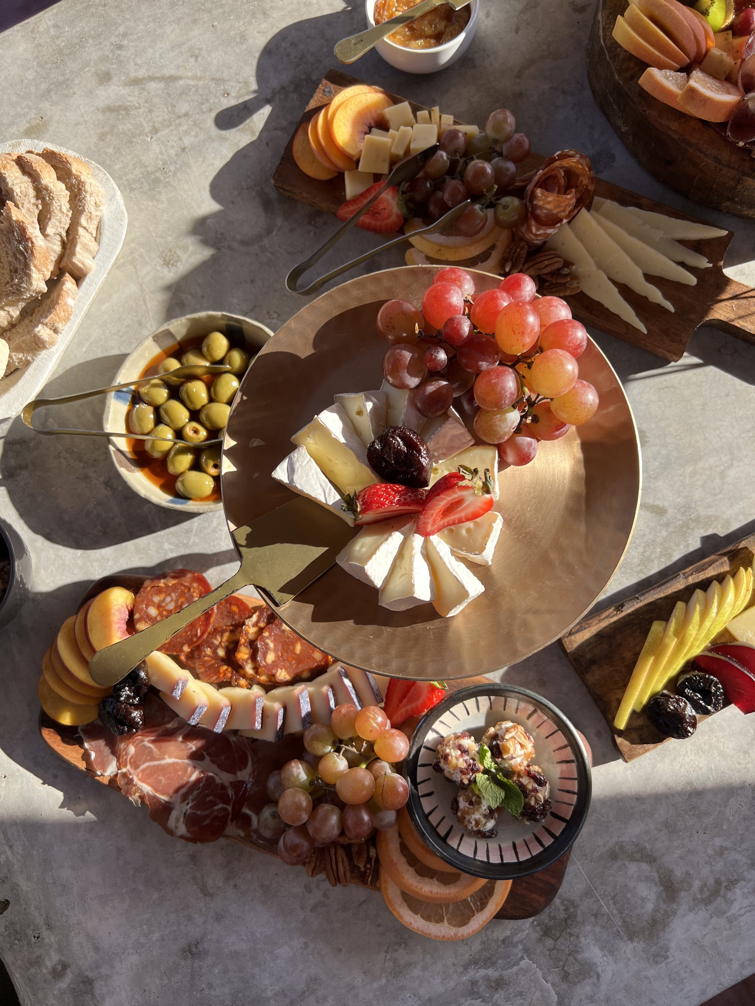 Valle de guadalupe charcuterie and cheese spread