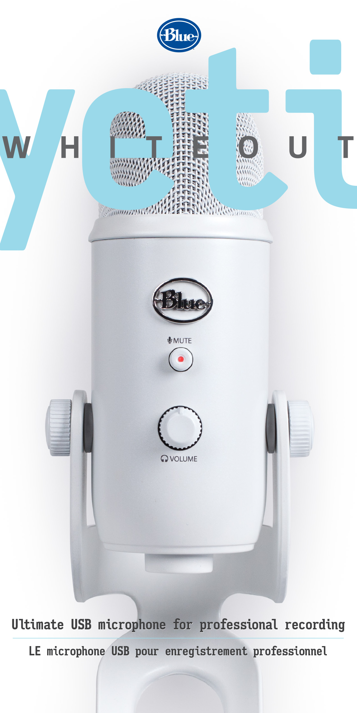 Blue Yeti, Microphone USB, White Out