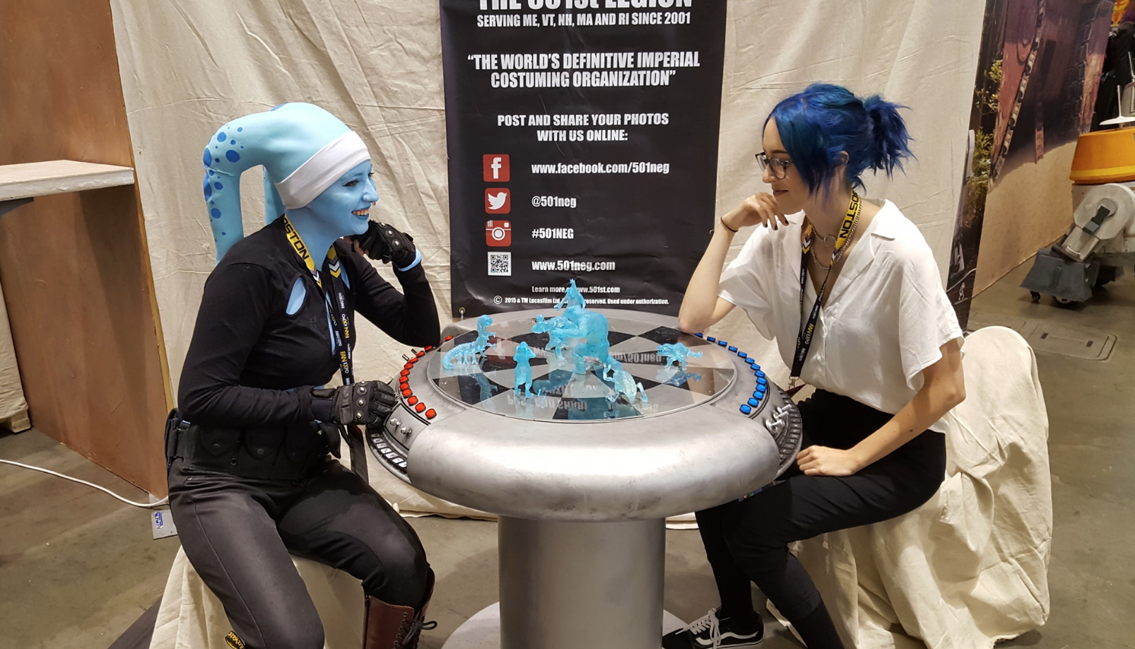 Just 2 blue girls havin a good time
