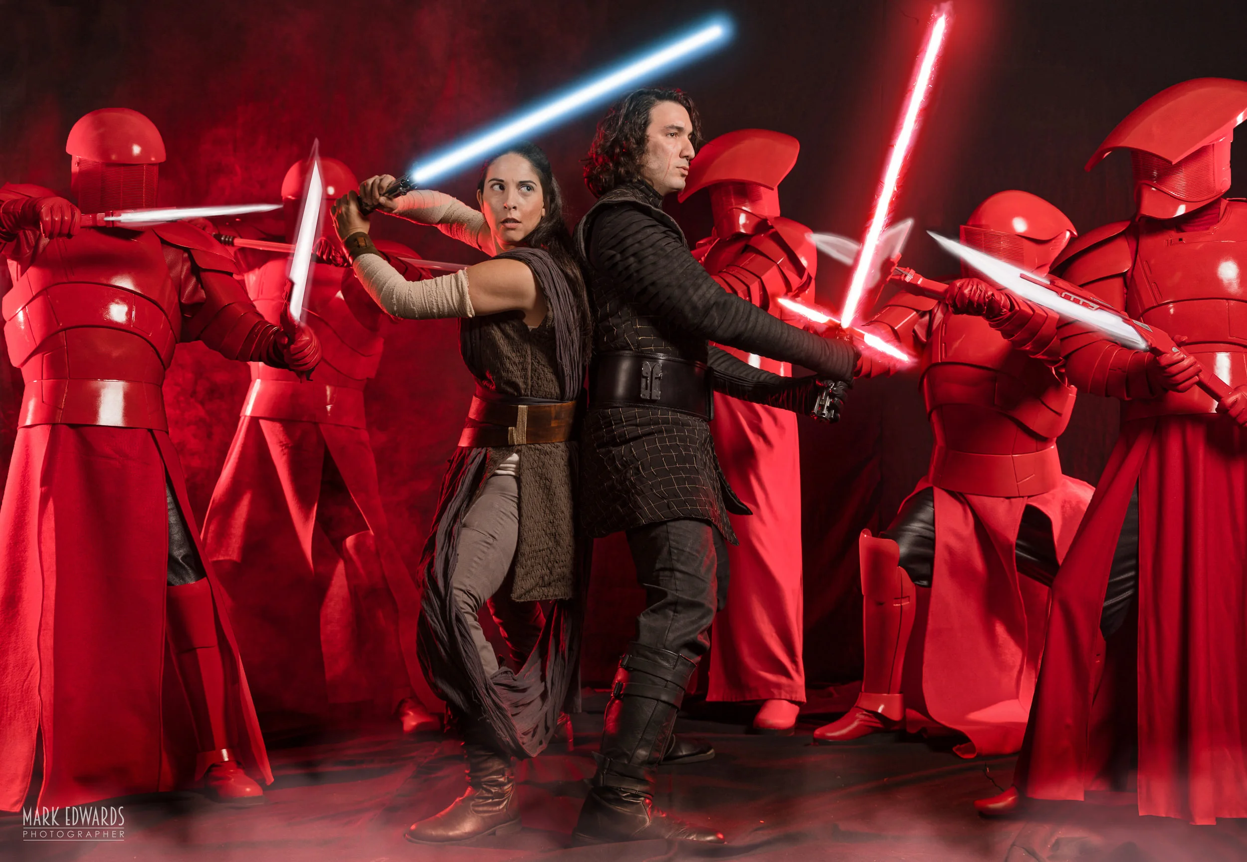 Photo credit: https://markvfx.com/ Star Wars Rey & Ben versus the Praetorian Guards - Last Jedi Photoshoot featuring Jonathan K, William G, Daniel S, Natalie L, and John R.