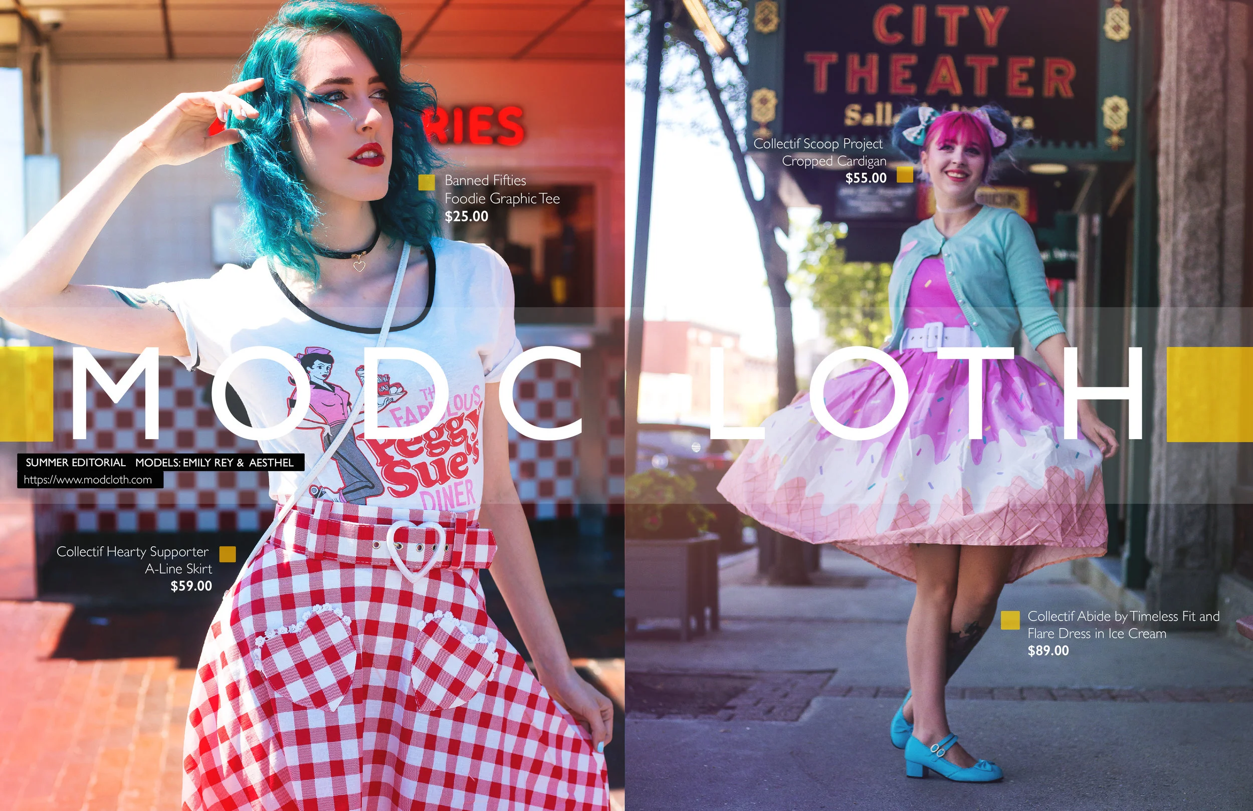 Summer editorial shot for Modcloth